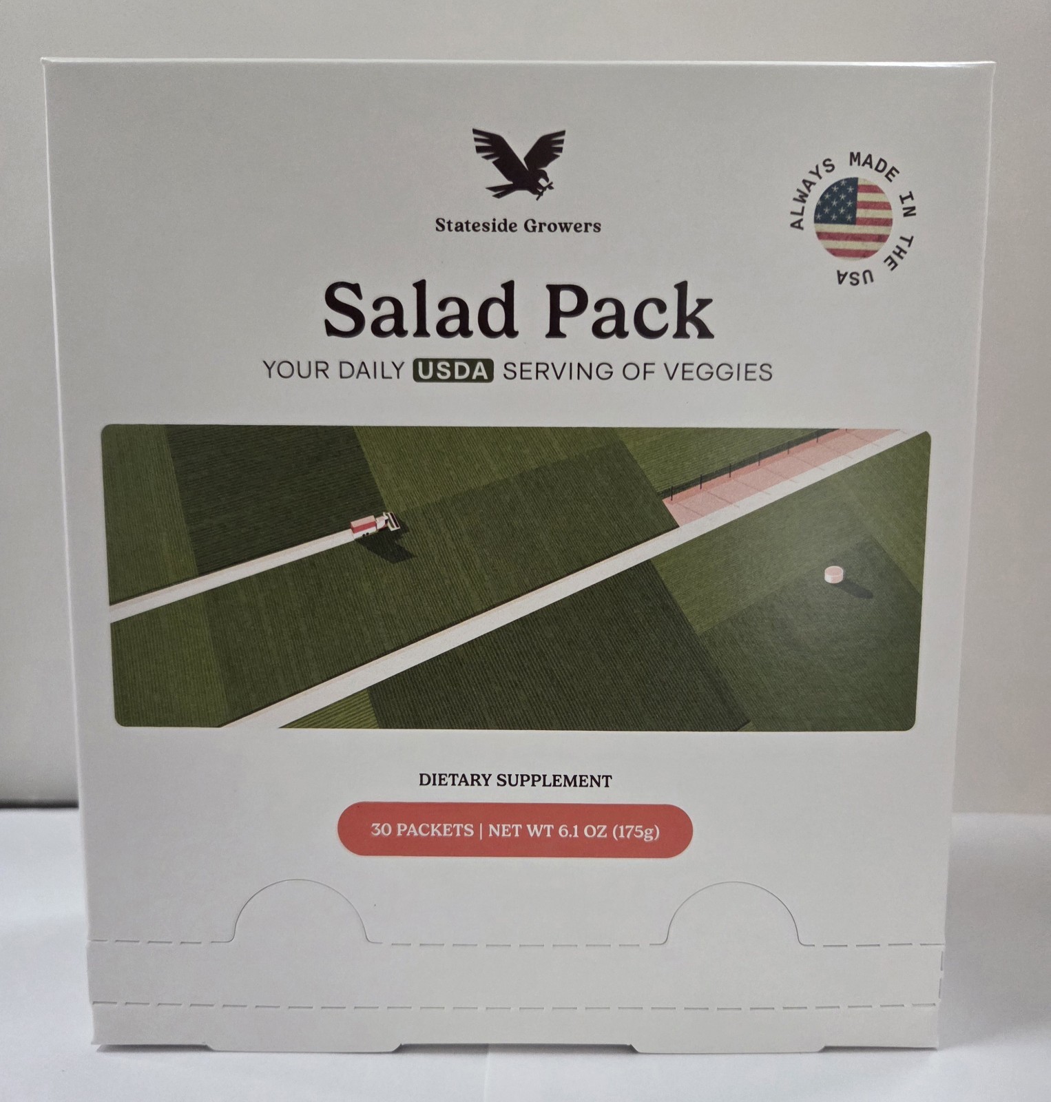 Stateside Growers Salad Pack Capsules Greens Digestive Health AM/PM Organic 30ct