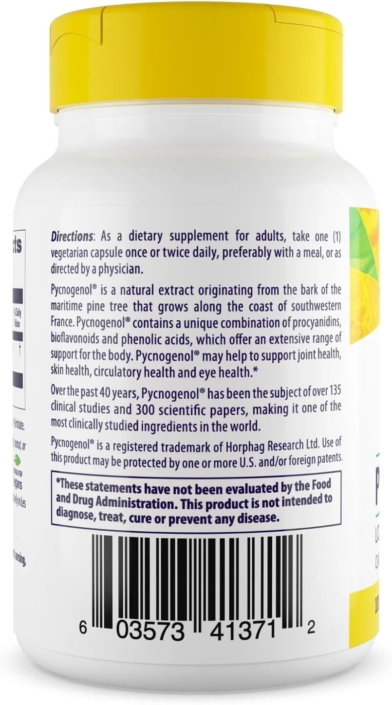 1-3 pack Healthy Origins Pycnogenol 100 mg | 120 Veggie Capsules- NEW