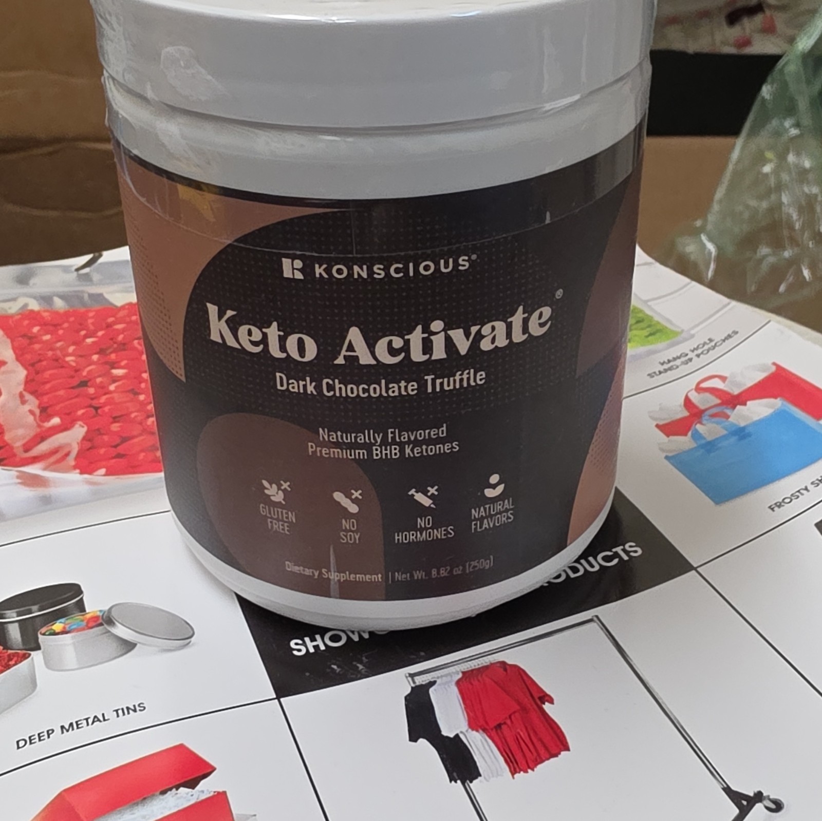 Konscious Keto Activate BHB Ketones Powder Dark Chocolate Truffle 8.82oz