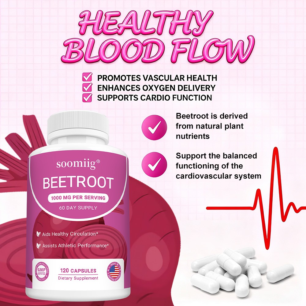 Beet Root Supplements Healthy Circulation Supports Vitality 30-120 Capsules