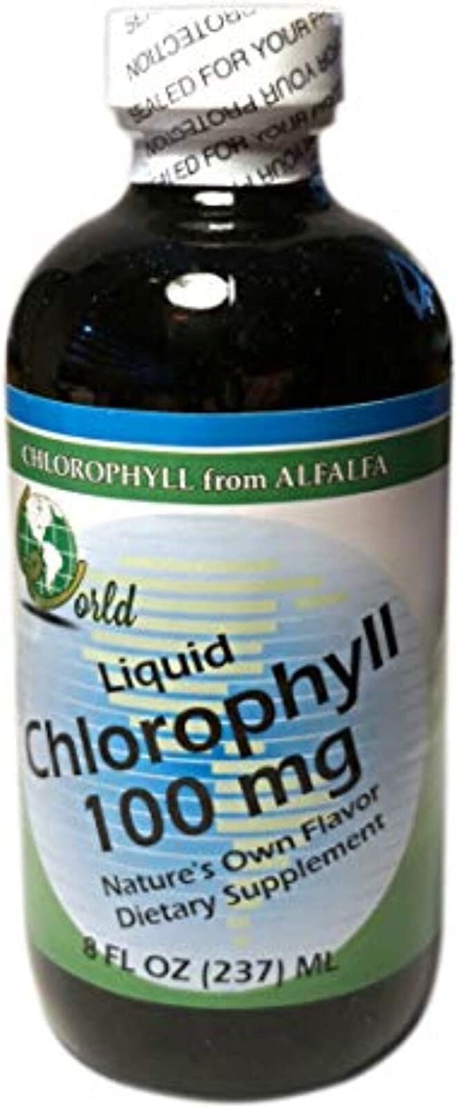 World Organic 100mg Liquid Chlorophyll 8 Fl oz, Pack of 1
