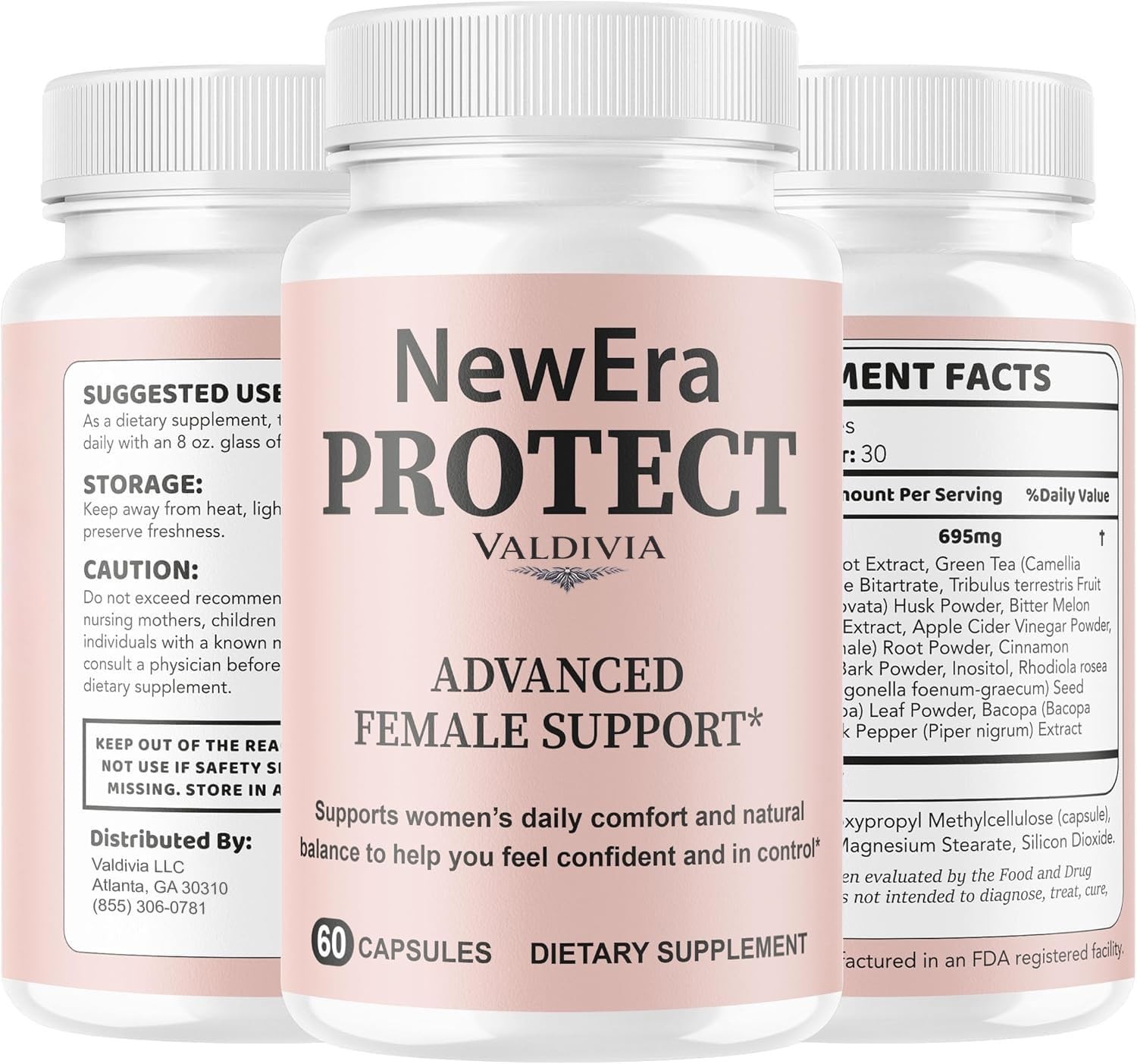 Valdivia NewEra Protect 60 Capsules Daily Wellness Supplement Made in USA
