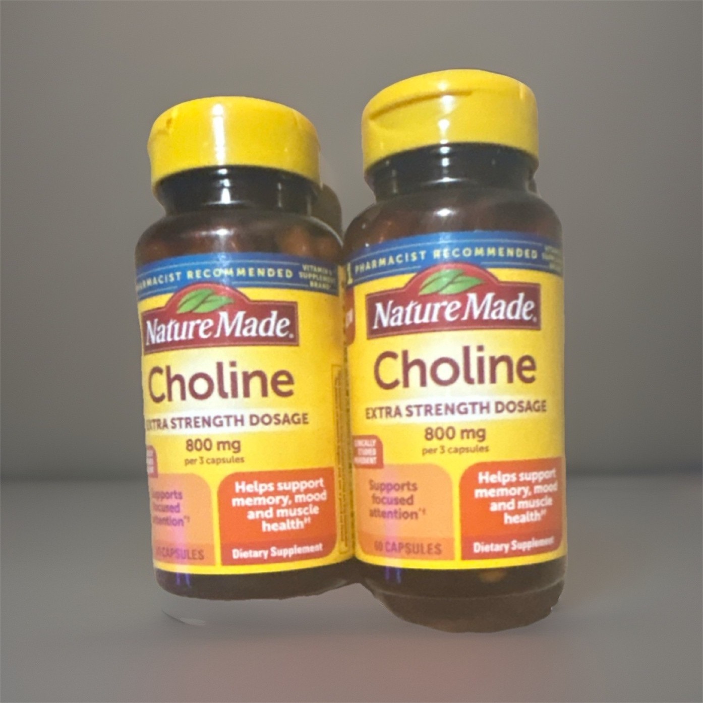 Nature Made Choline 800mg 60 Capsules Dietary Supplement Memory Muscle Support