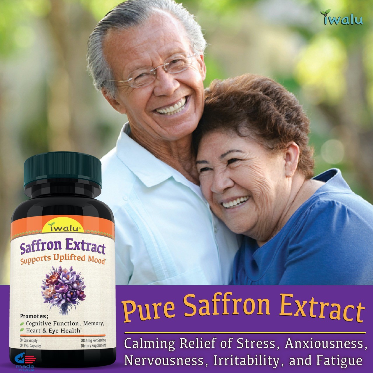 Best Saffron 2020 Eye Supplement, IWALU *FREE SHIPPING Same Day – USA Made