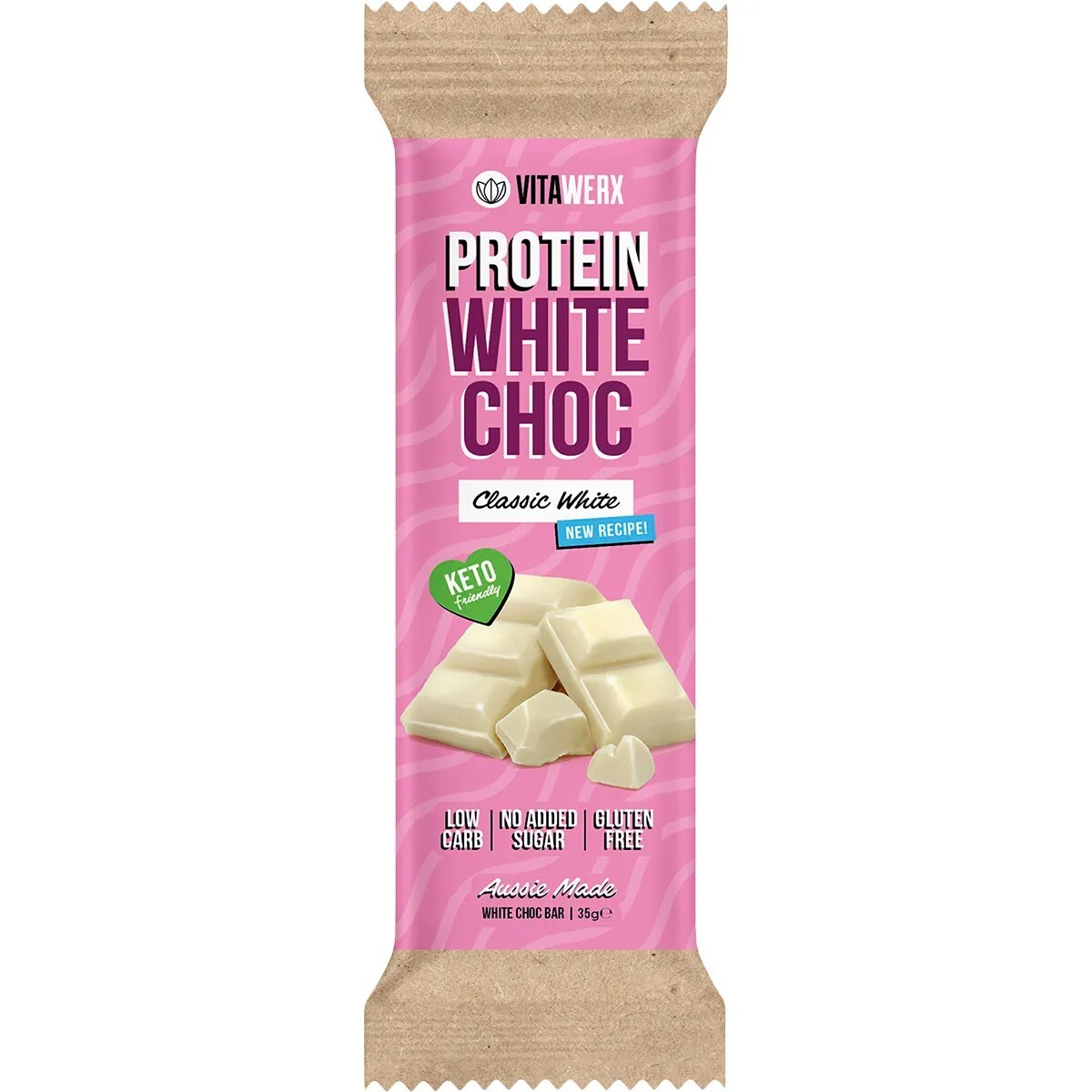 New Vitawerx Protein White Choc Bar 35g x 12 Bars