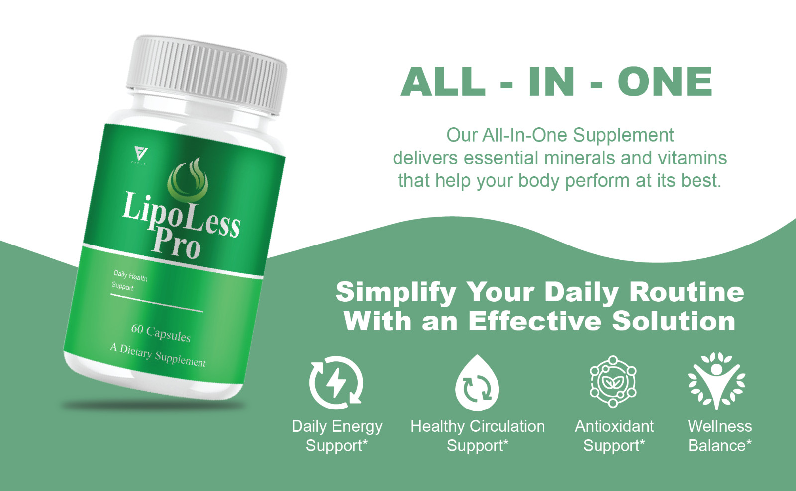 (5 Pack) Lipoless Pro Capsules, Lipoless Advanced Health Formula (300 Capsules)