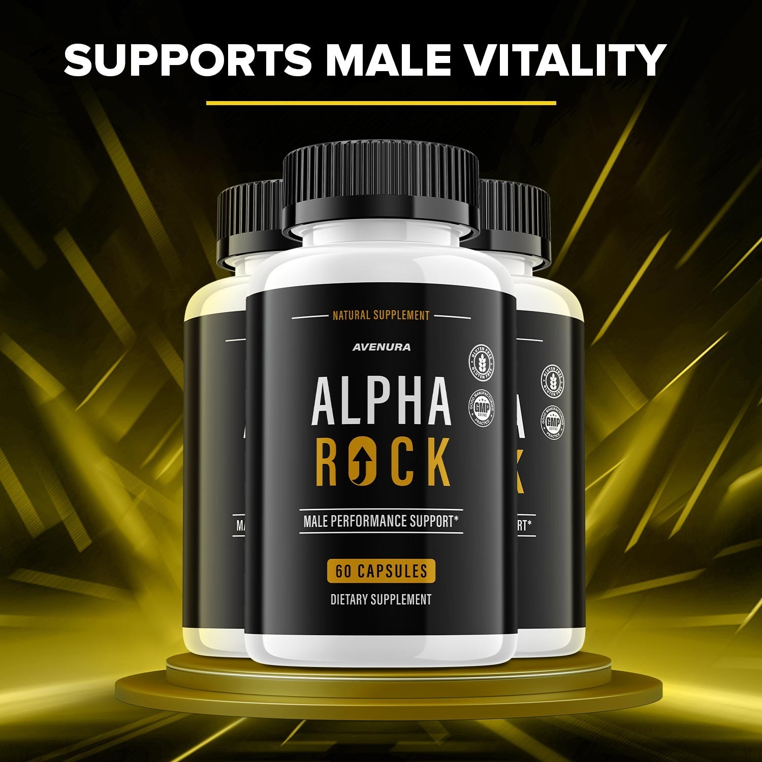 (1 Pack) Alpha Rock for Men Capsules – AlphaRock MultiVitamin Pills, Energy