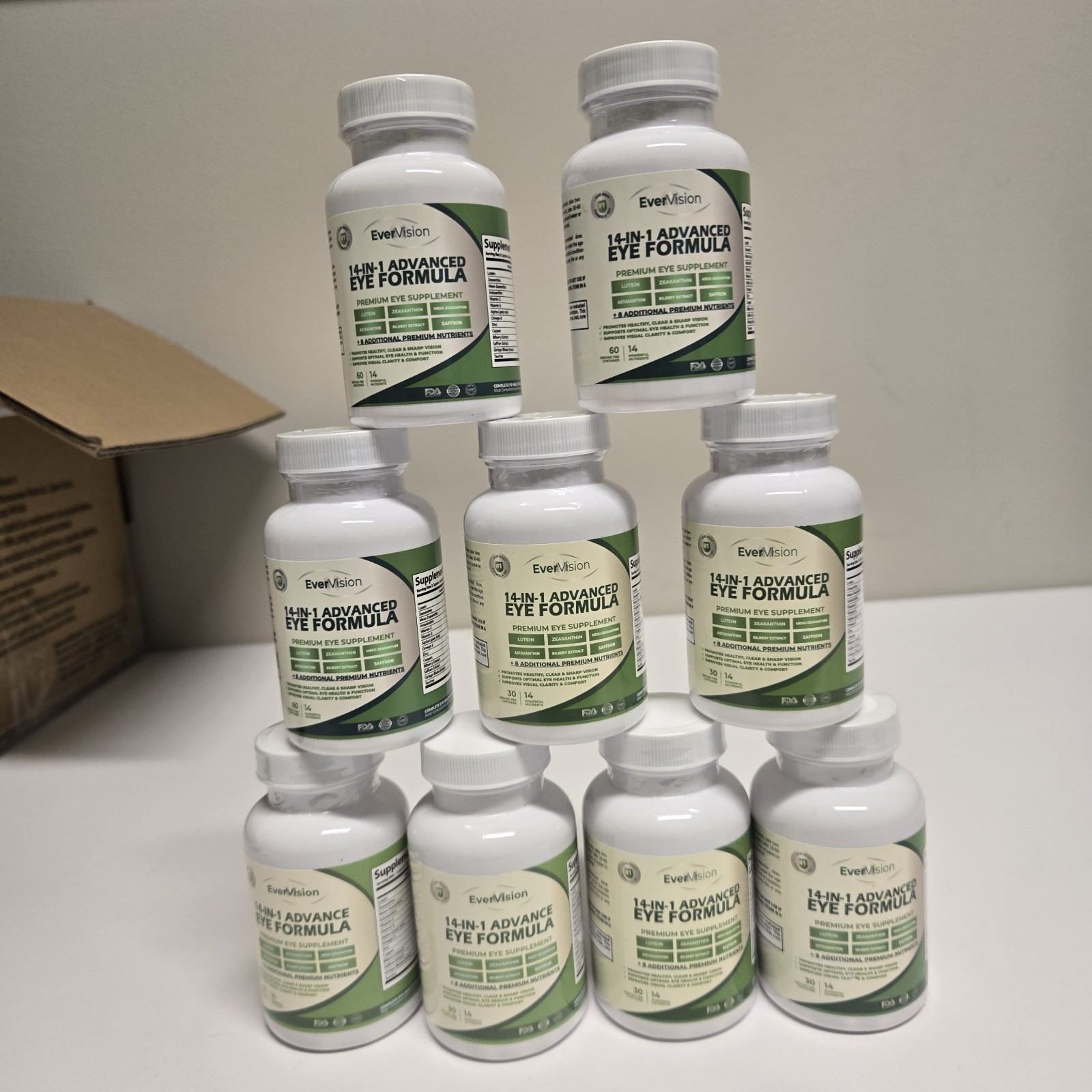 EverVision 14-in-1 Advanced Eye Formula – 9 Bottle Bulk Lot