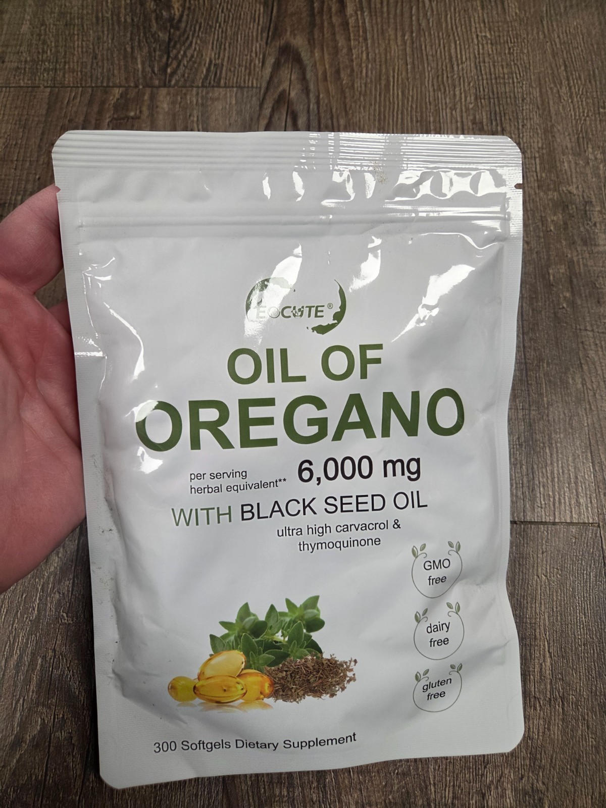 ​​Oil of Oregano 300 Softgels 2 in 1 Black Seed Oil Organic Herbal Supplement