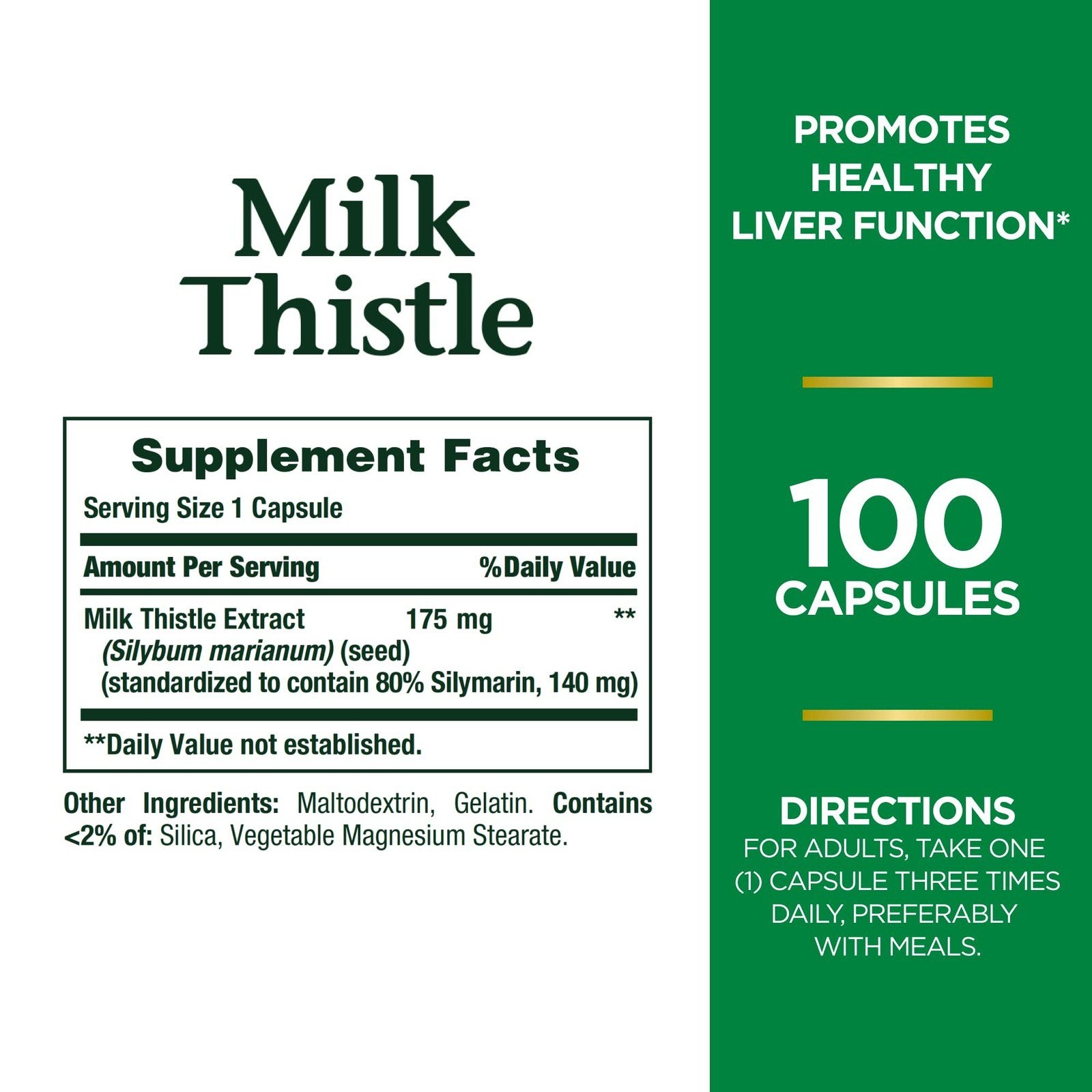 Nature’s Bounty Milk Thistle, Herbal Health Supplement, Supports Liver…