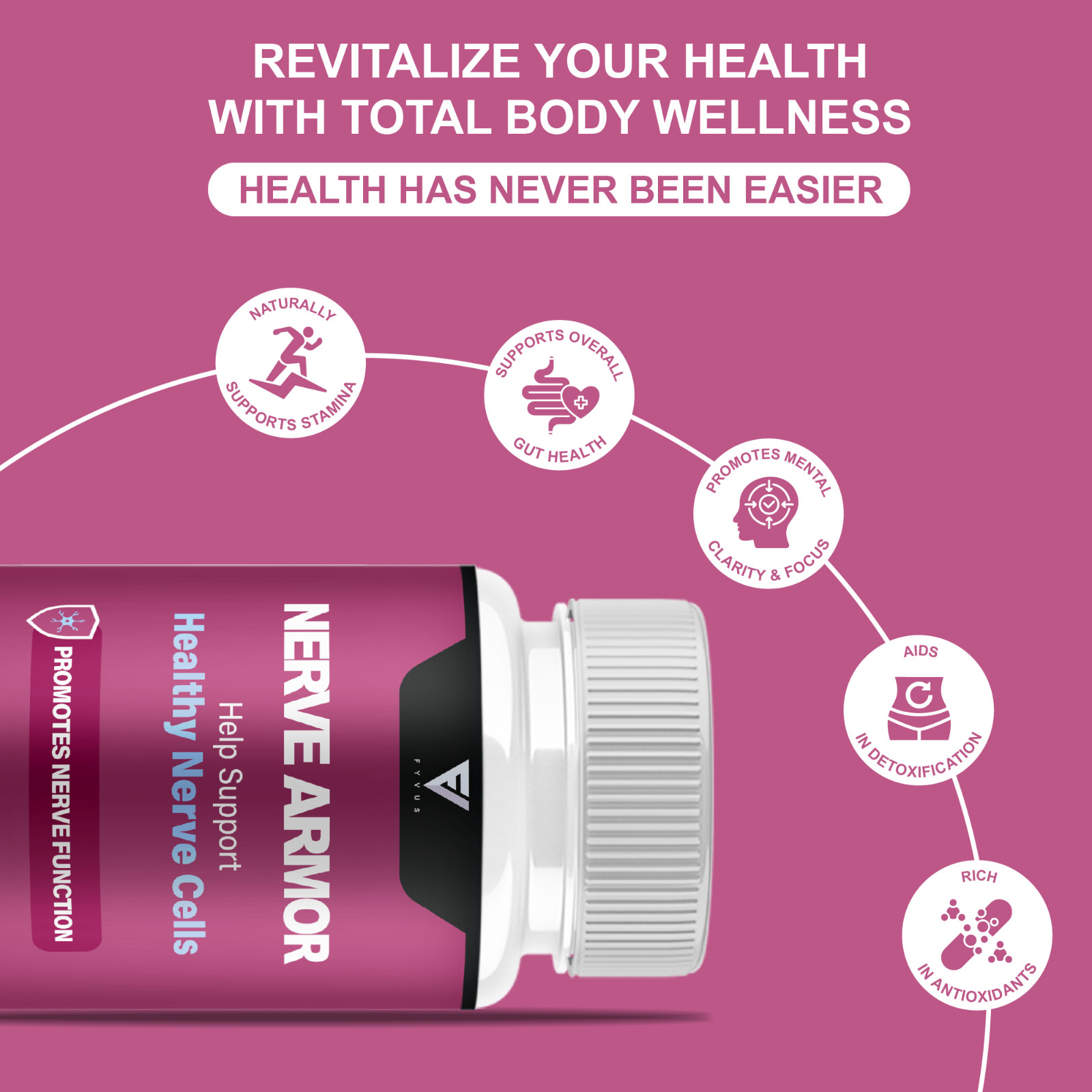 (2 Pack) Nerve Armor Brain Pills, NerveArmor Support Supplement (120 Capsules)
