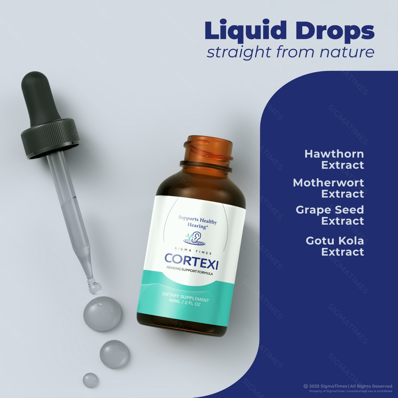 Cortexi Oral Drops – Ear Support, Hearing Clarity & Comfort Supplement -2 Pack