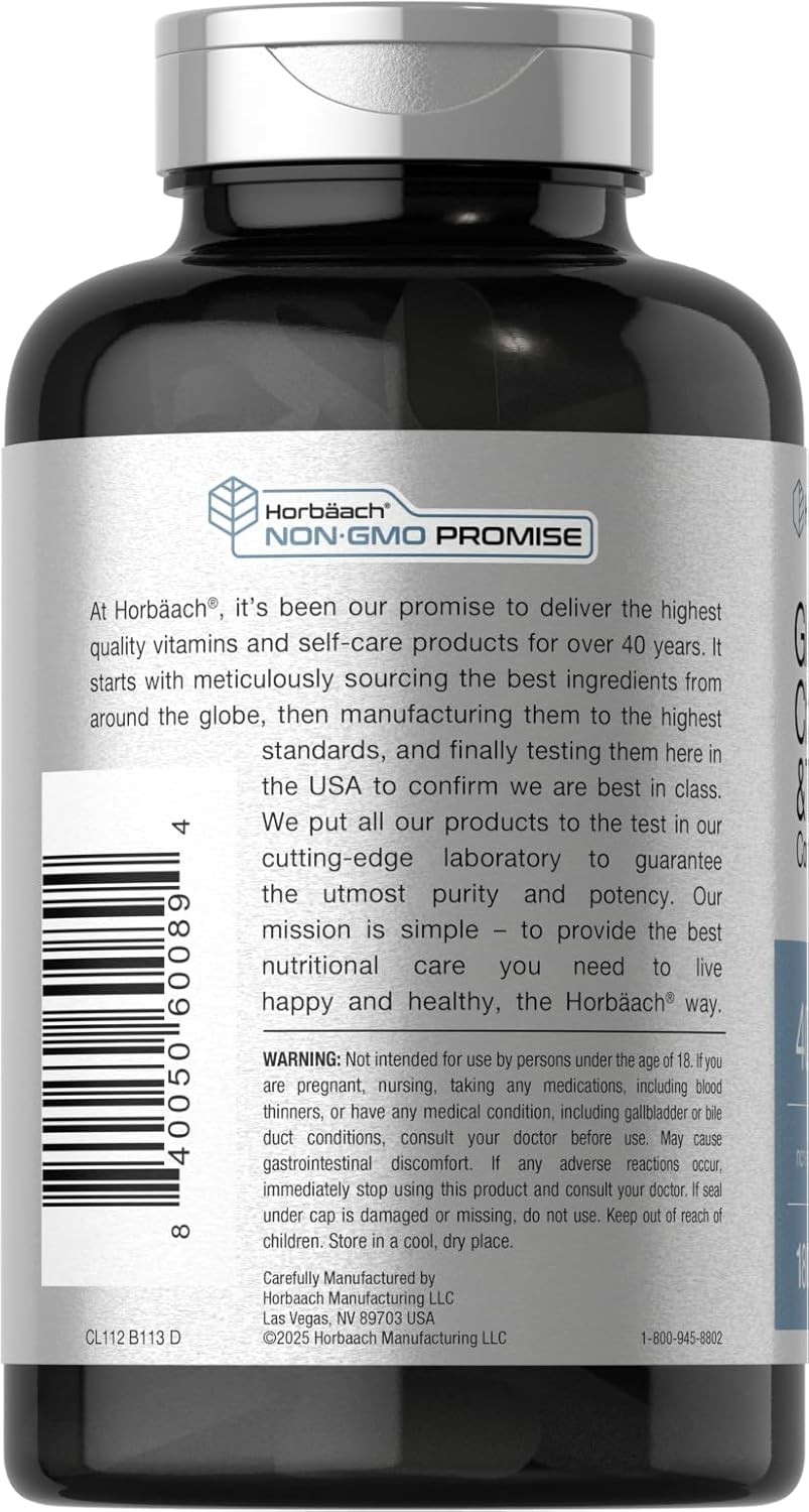 Glucosamine Chondroitin with Turmeric & MSM 4050mg | 180 Caplets | by Horbaach