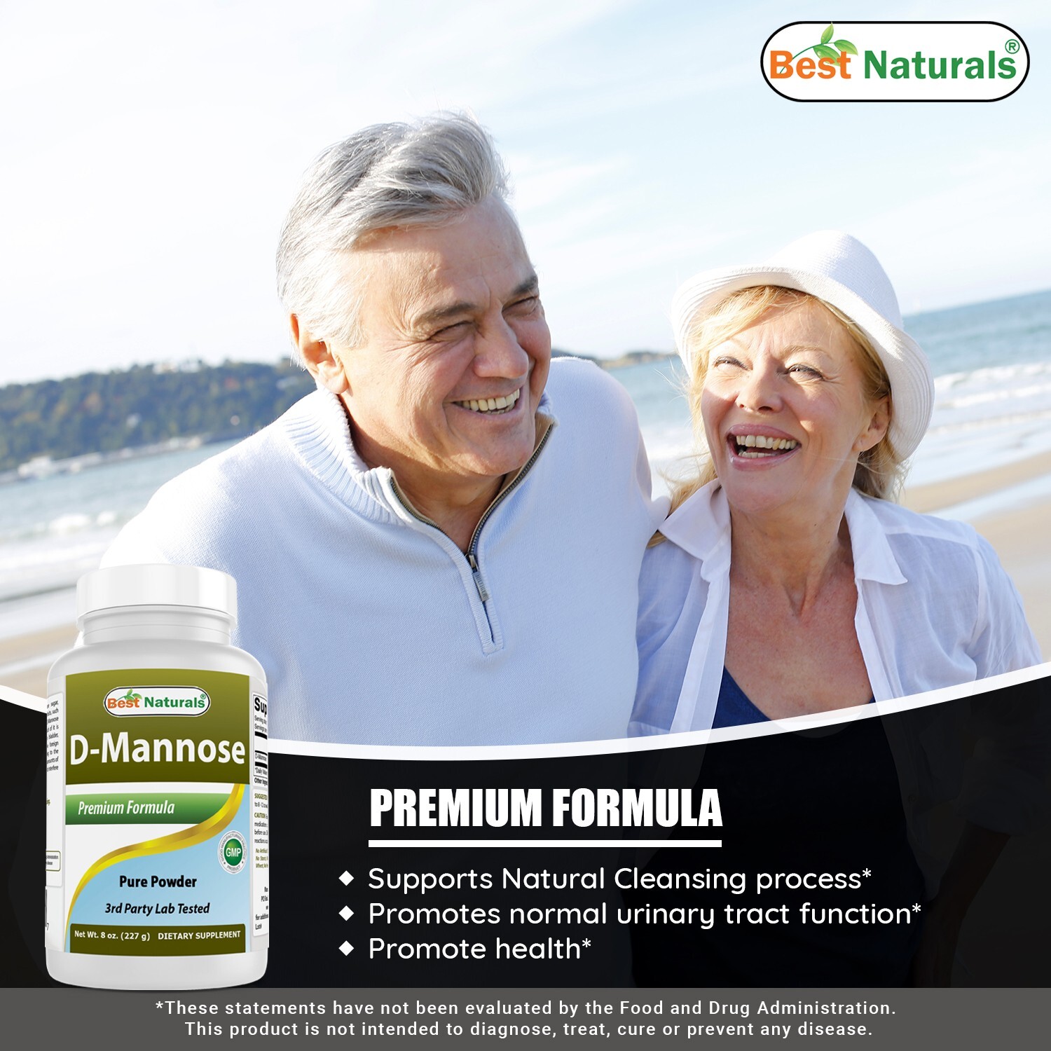 Best Naturals D-Mannose Pure Powder – Urinary Tract Cleanse Supplement – 8 OZ