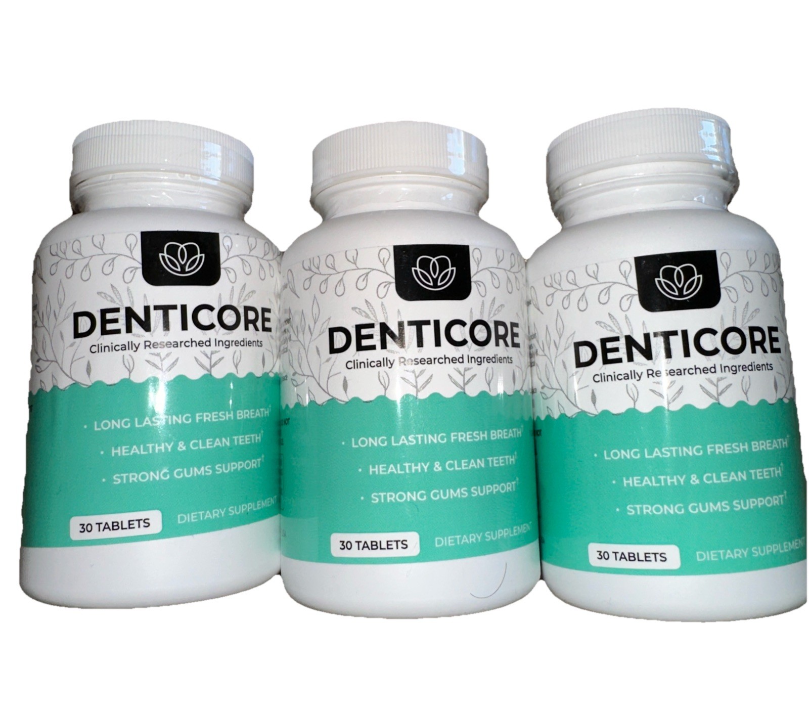Denticore Dental Health Supplement – Oral Health Support – 3 Bottles