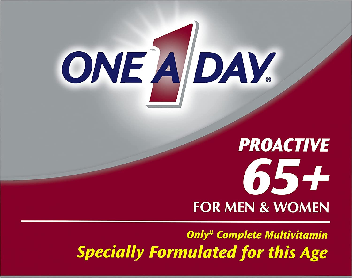 One A Day Proactive 65 Plus Multivitamins Supplement 150 Tablets Men Women 65+