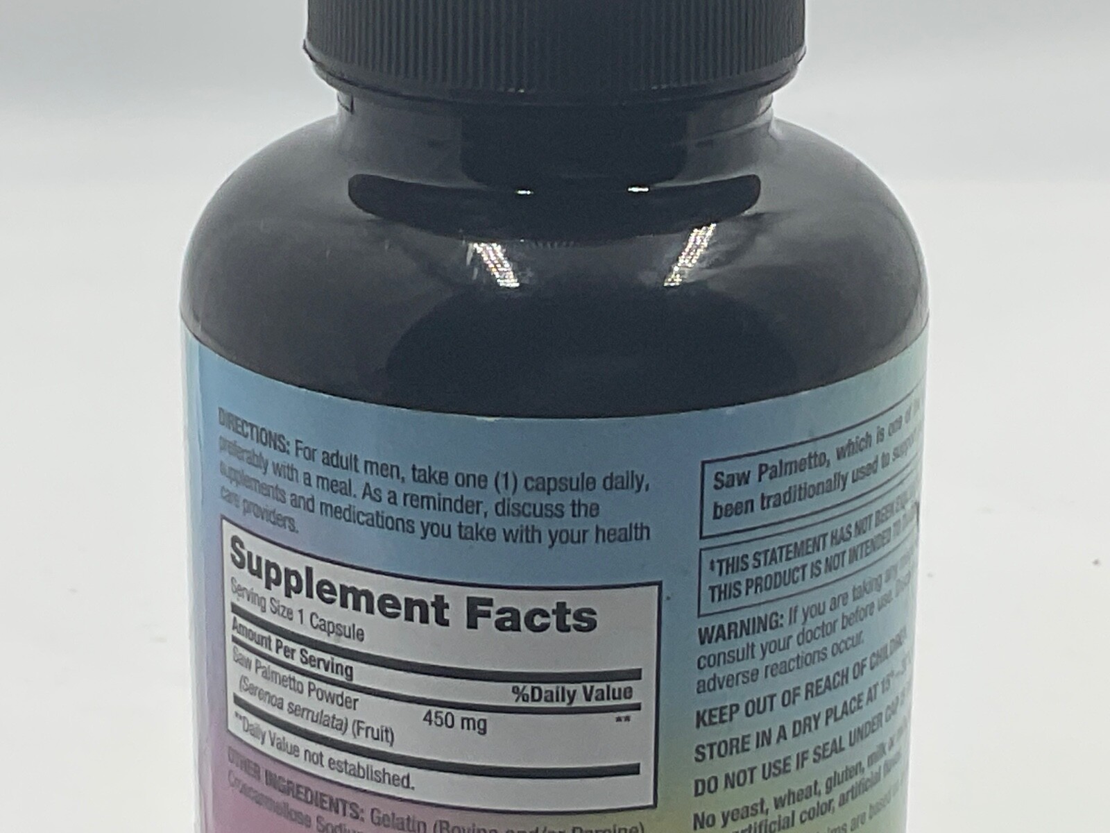 Saw Palmetto – Whole Herb Herbal Supplement 450 mg – 250 count