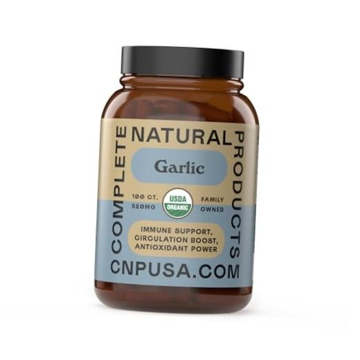 CNP Organic Garlic Capsules 520mg – Whole Garlic Extract Supplement, Daily