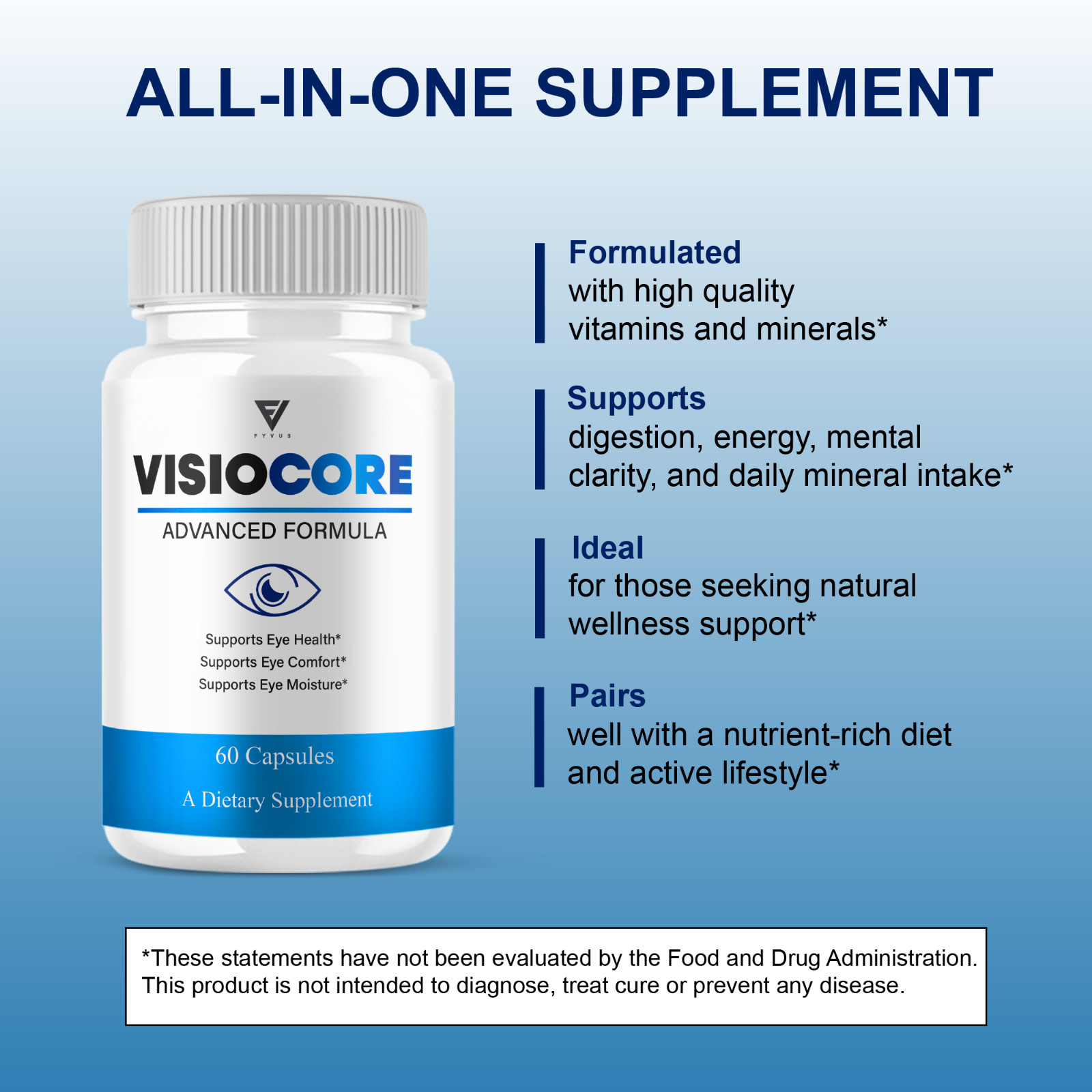 (5 Pack) VisioCore Advanced Formula, Visio Core Eye Care Support (300 Capsules)