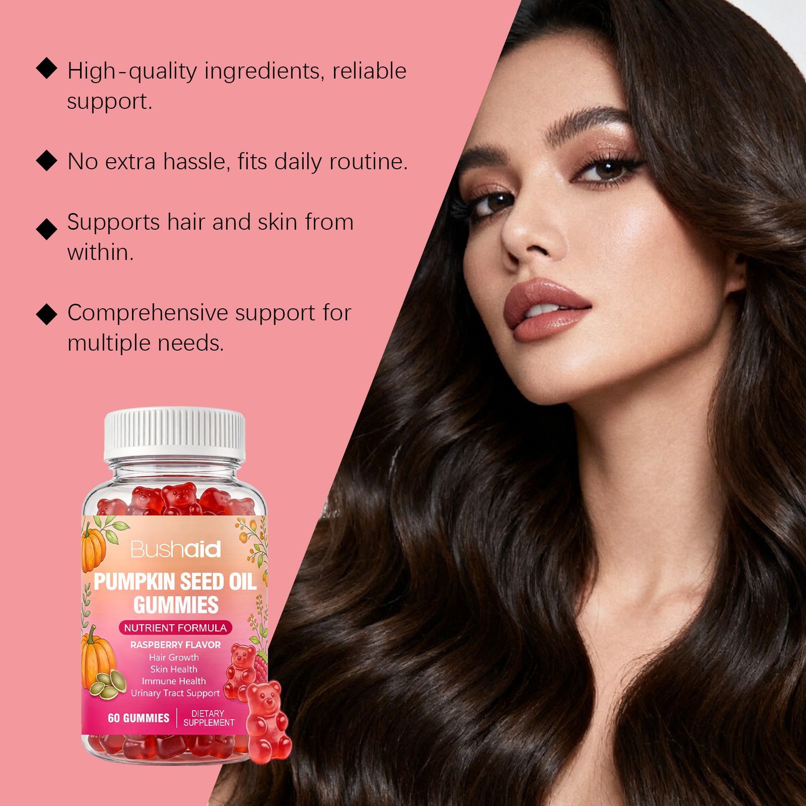 Gentle Hair Care Biotin Gummies Hair Nourishment Supplement