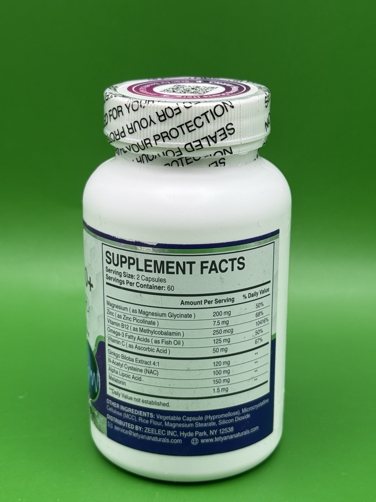 Tetyana Naturals TiniClear 50+ – Advanced Tinnitus Support – 120 caps -Exp 04/27