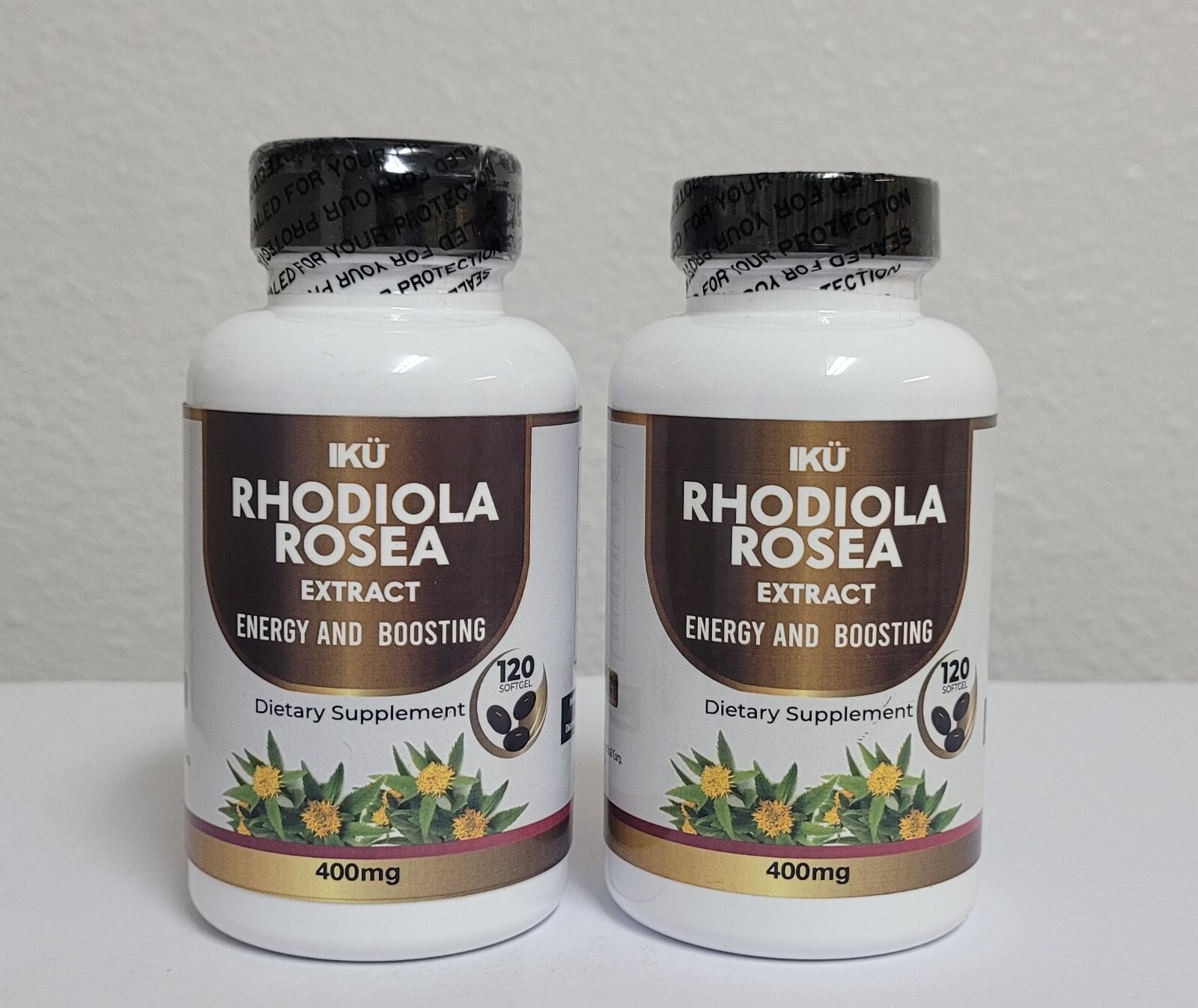 Rhodiola Rosea Extract 400 mg-(Two Pack)- 240 Soft gels-Energy and Boosting-SALE