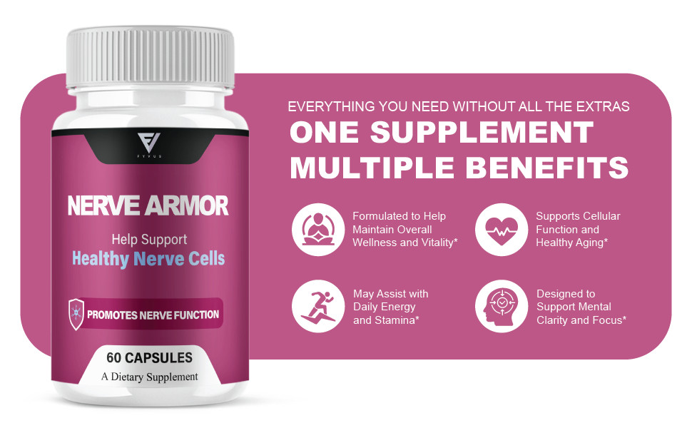 (2 Pack) Nerve Armor Brain Pills, NerveArmor Support Supplement (120 Capsules)