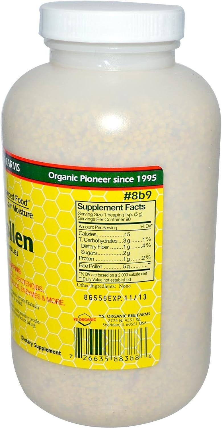 Bee Pollen – Low Moisture Whole Granulars YS Eco Bee Farms 16 oz Granular