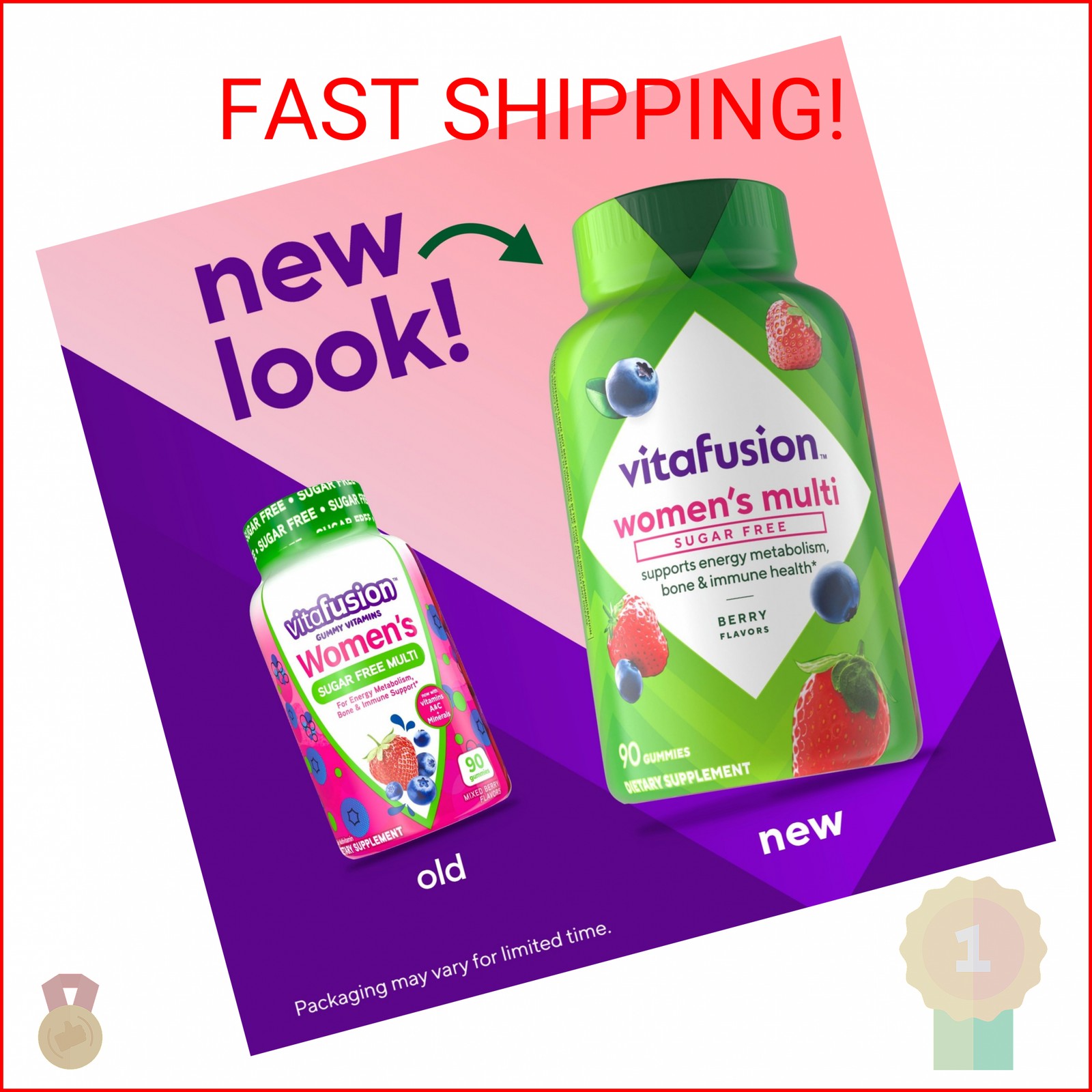 Vitafusion Women’s Sugar Free Daily Multivitamin Supplement, Keto Diet Friendly