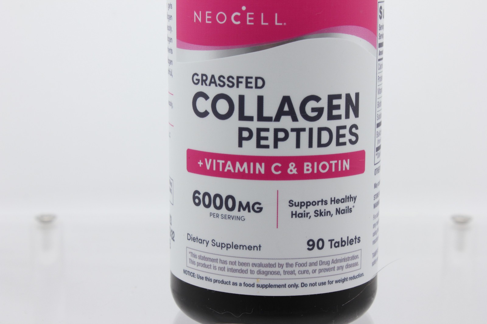 Neocell Grassfed Collagen Peptides w/ Vitamin C & Biotin, 6000mg/Serving, 90 Tab
