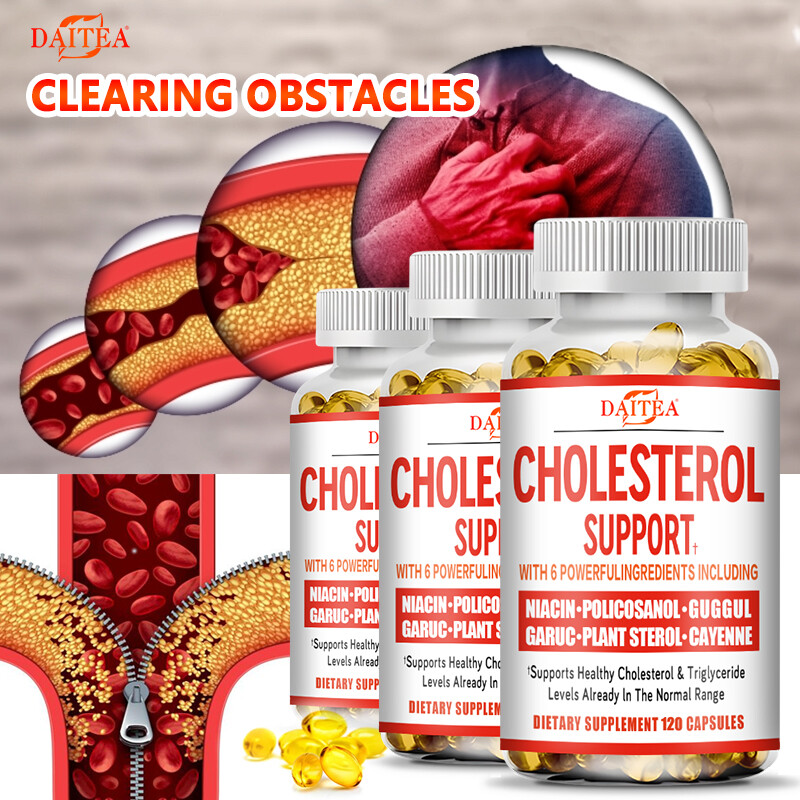 Cholesterol Support Supplement Pill w Beta Sitosterol, Garlic Bulb Powder,Niacin