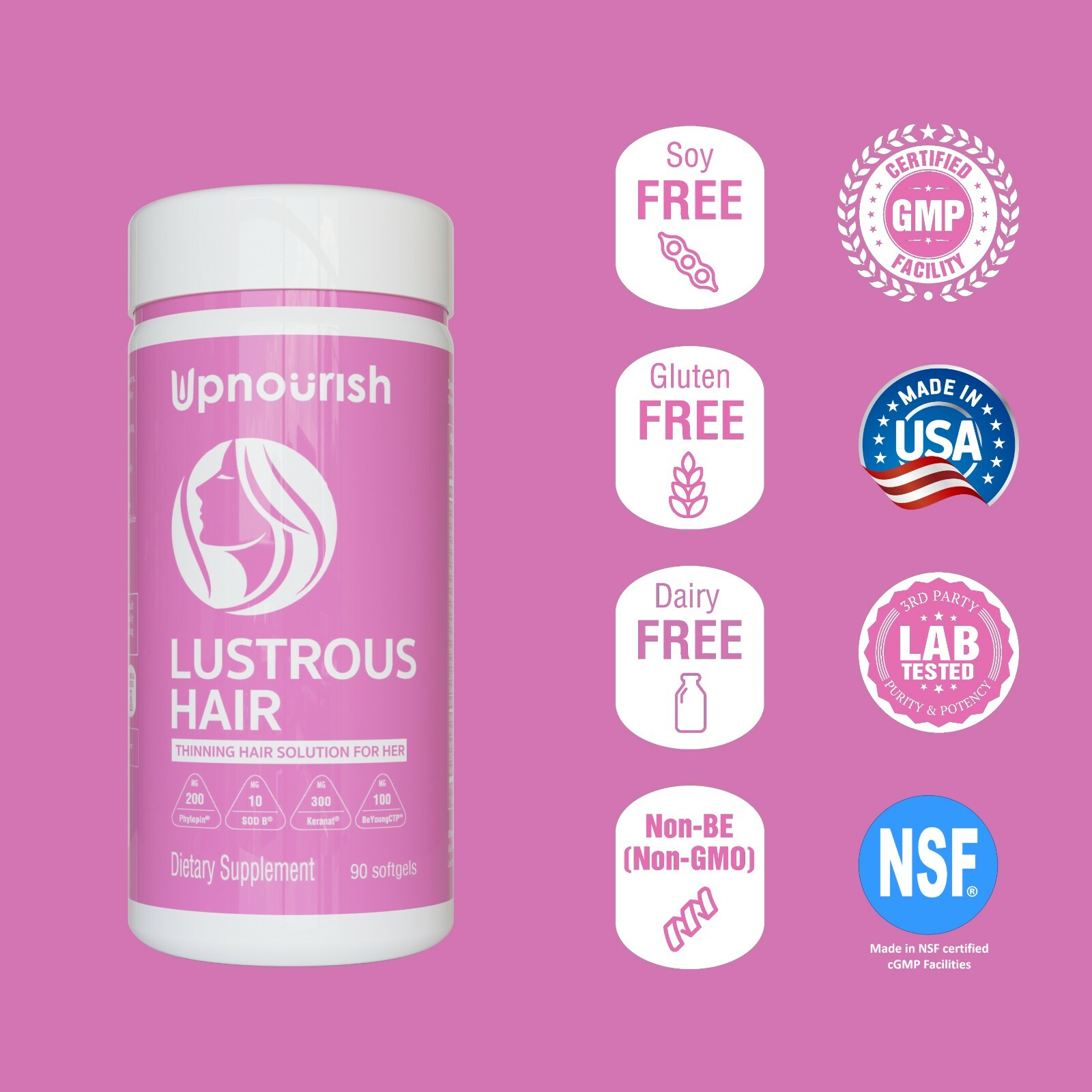 Hair Growth Vitamins for Women – DHT Blocker for hair loss and thinning Hair