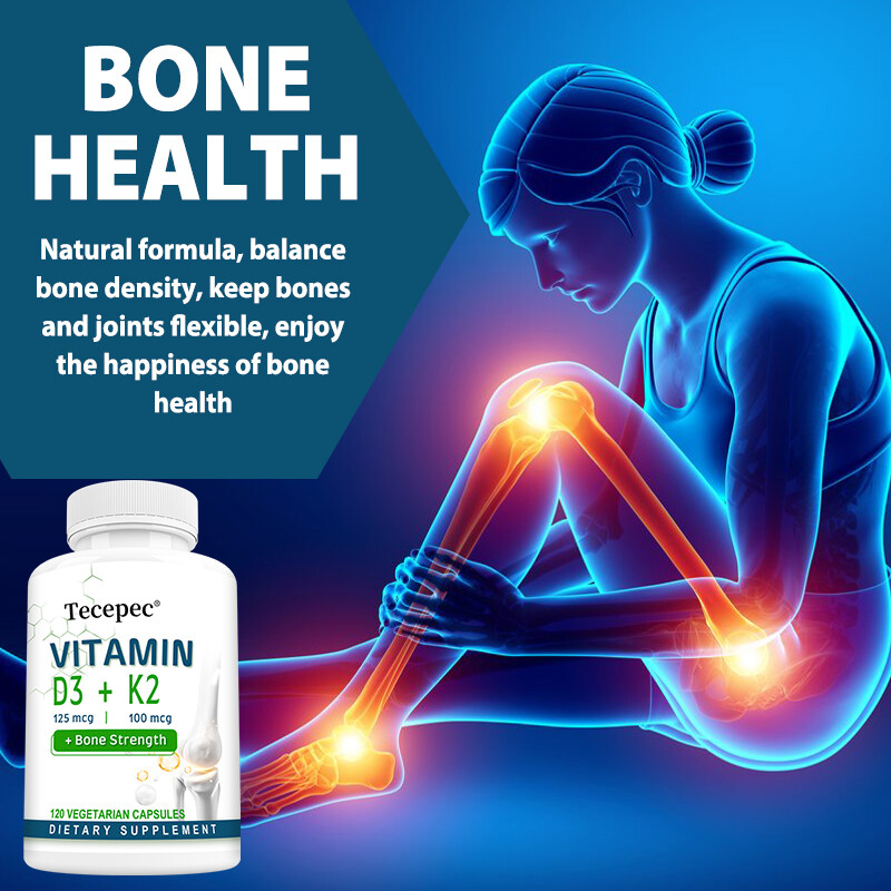 Vitamin K2 (100mcg) + Vitamin D3 (5000 IU) 30/60/120 Softgels – Gluten Free