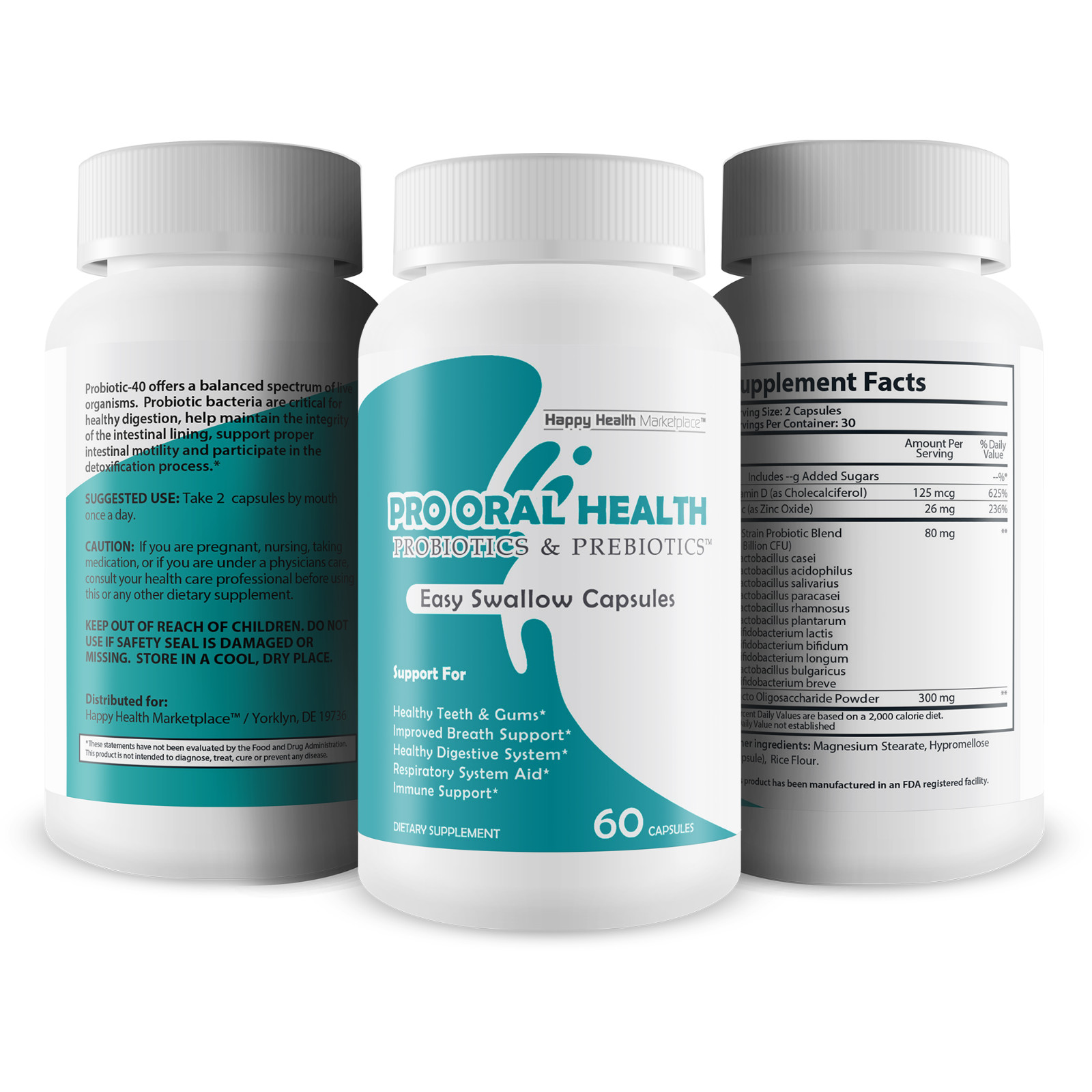 Pro Oral Health Probiotics & Prebiotics – Oral Probiotics for Mouth & Bad Breath