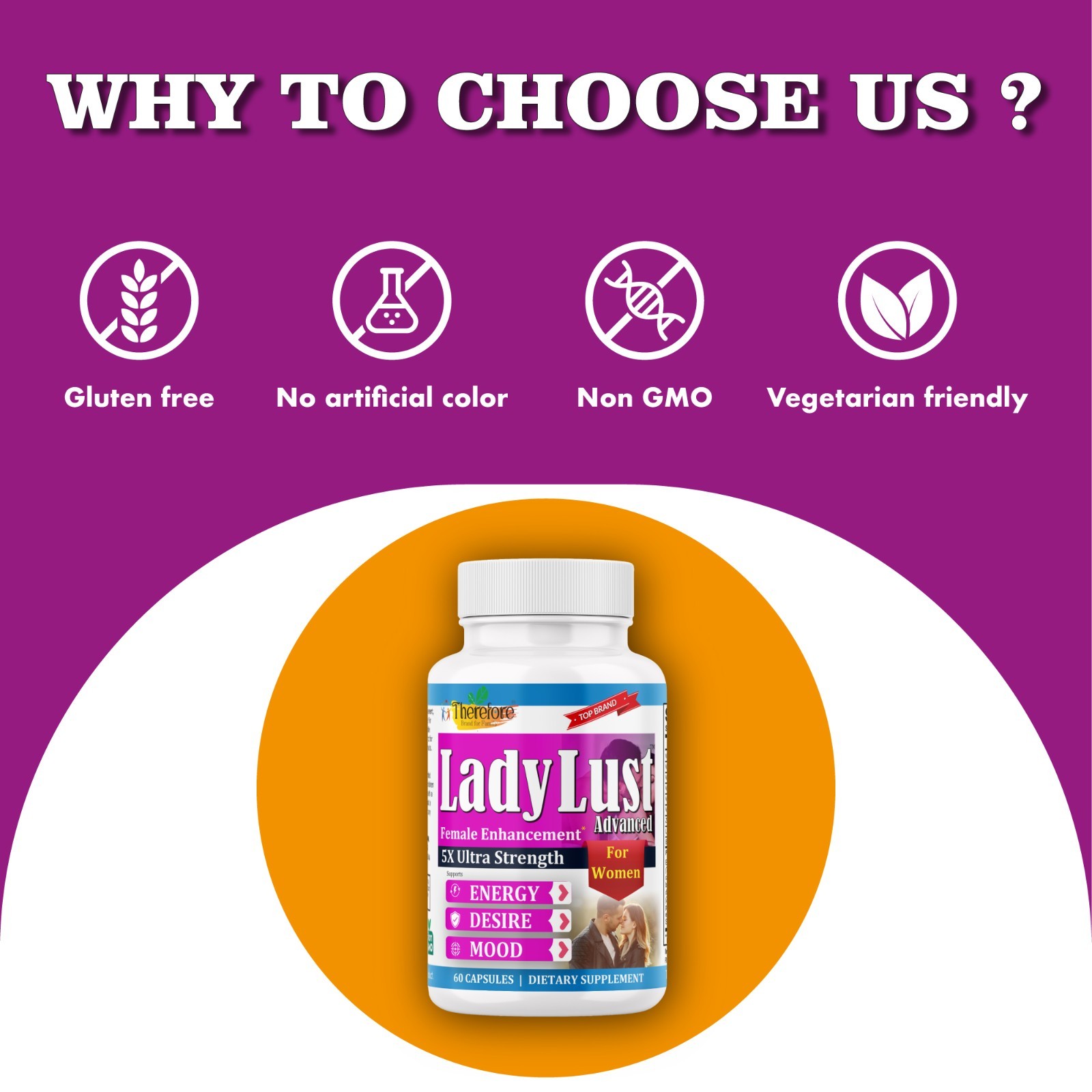 Female Arousal Pills Libido Booster for Women – Energy, Mood & Vitality- 60 Caps