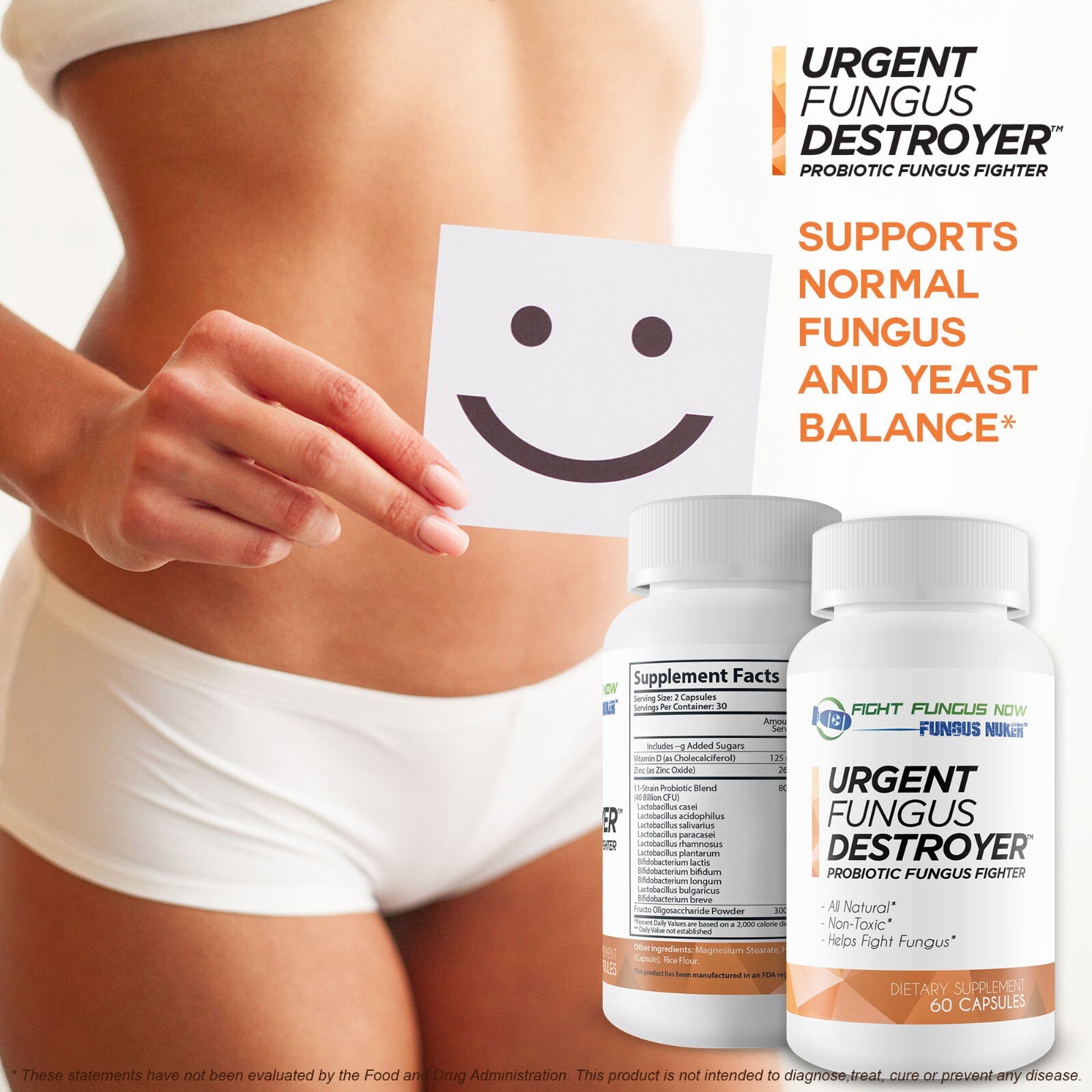 Urgent Fungus Destroyer Probiotic Fungus Fighter – Clear Nail Antifungal Pills