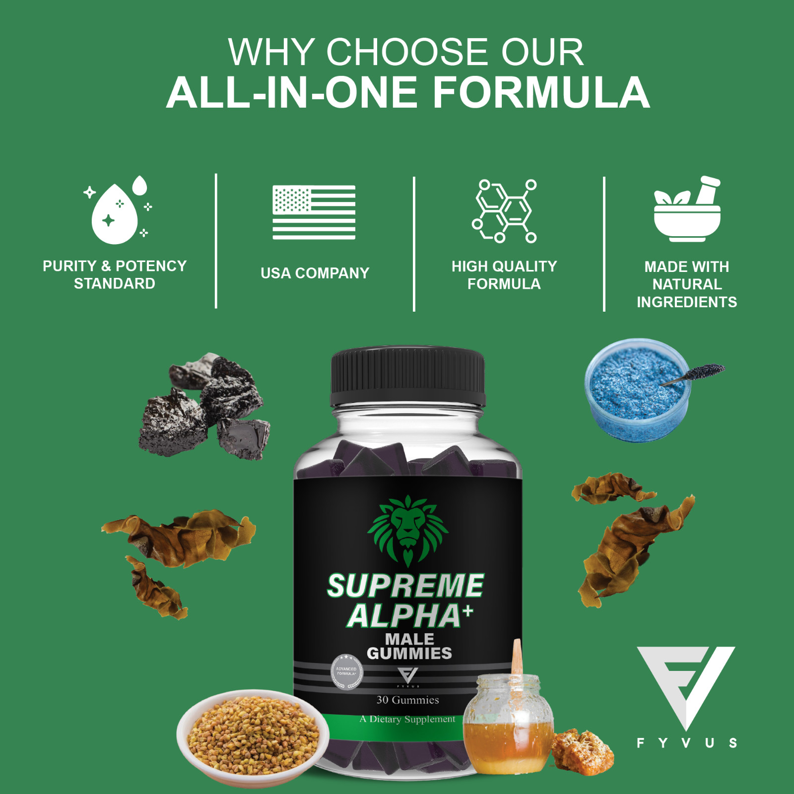Supreme Alpha Male Gummies, SupremeAlpha Performance Supplement (30 Gummies)