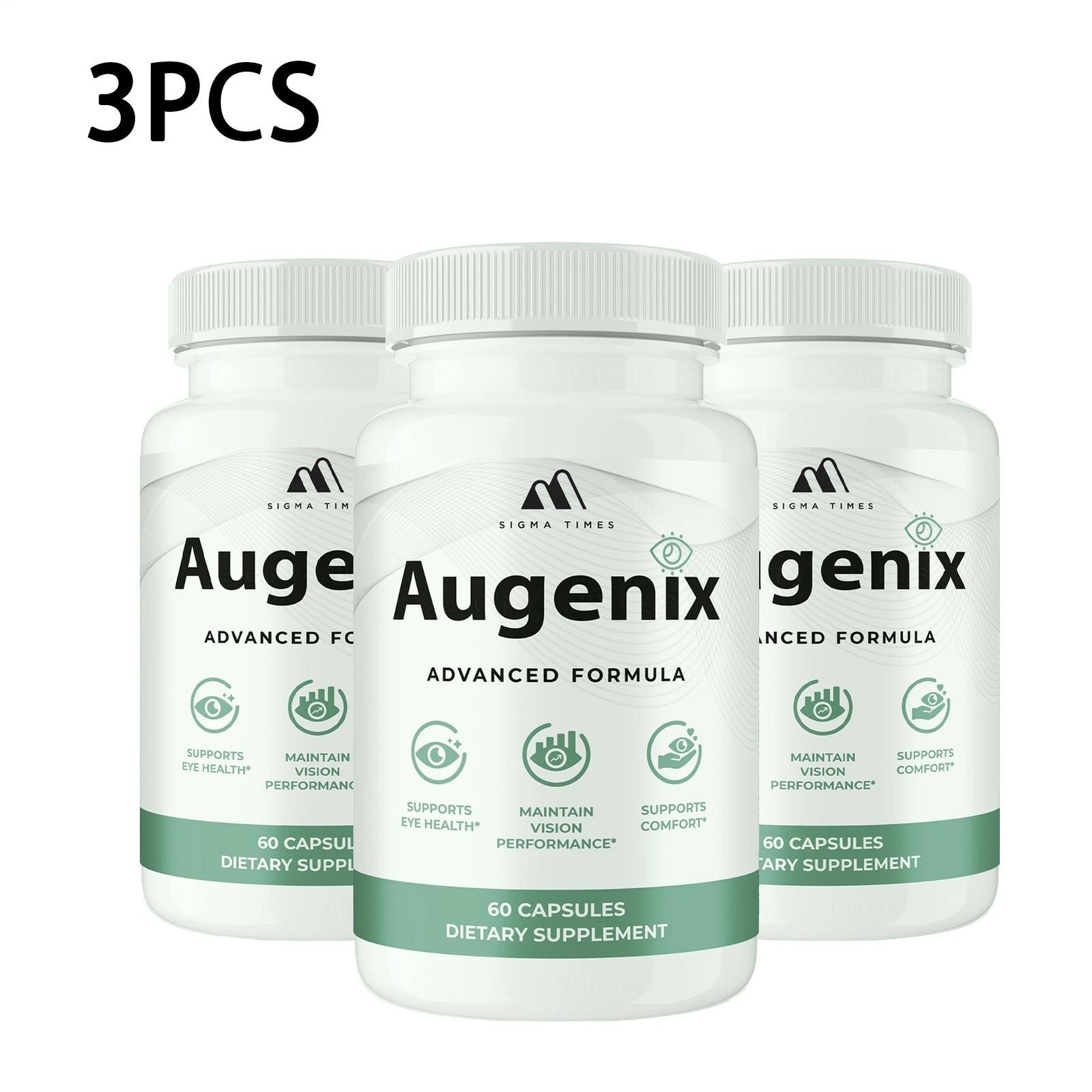 3 X Augenix Capsules, Advanced Eye Health & Vision Support Supplement 60ct