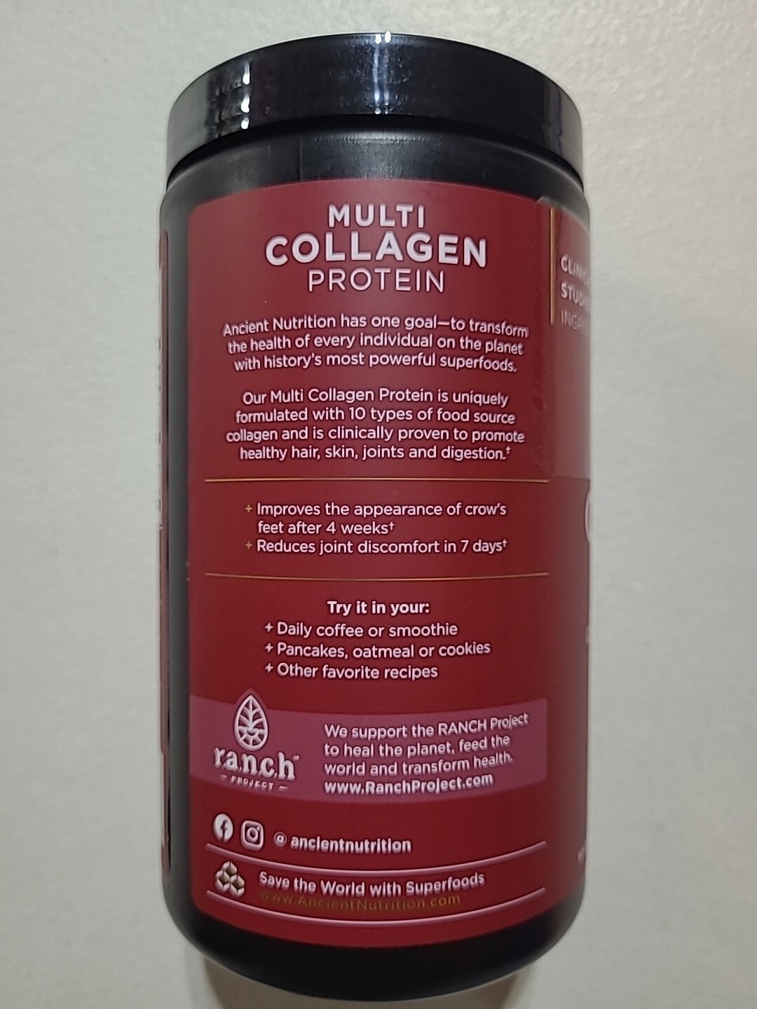 Ancient Nutrition Multi Collagen Protein Powder 8.6oz. 12/02/2026 FACTORY SEALED