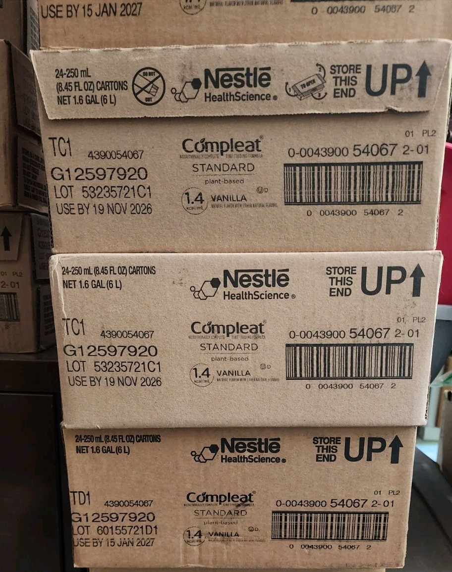 Nestle Compleat Standard 1.4 Tube Feeding Formula Vanilla 8.45 oz – Case of 24