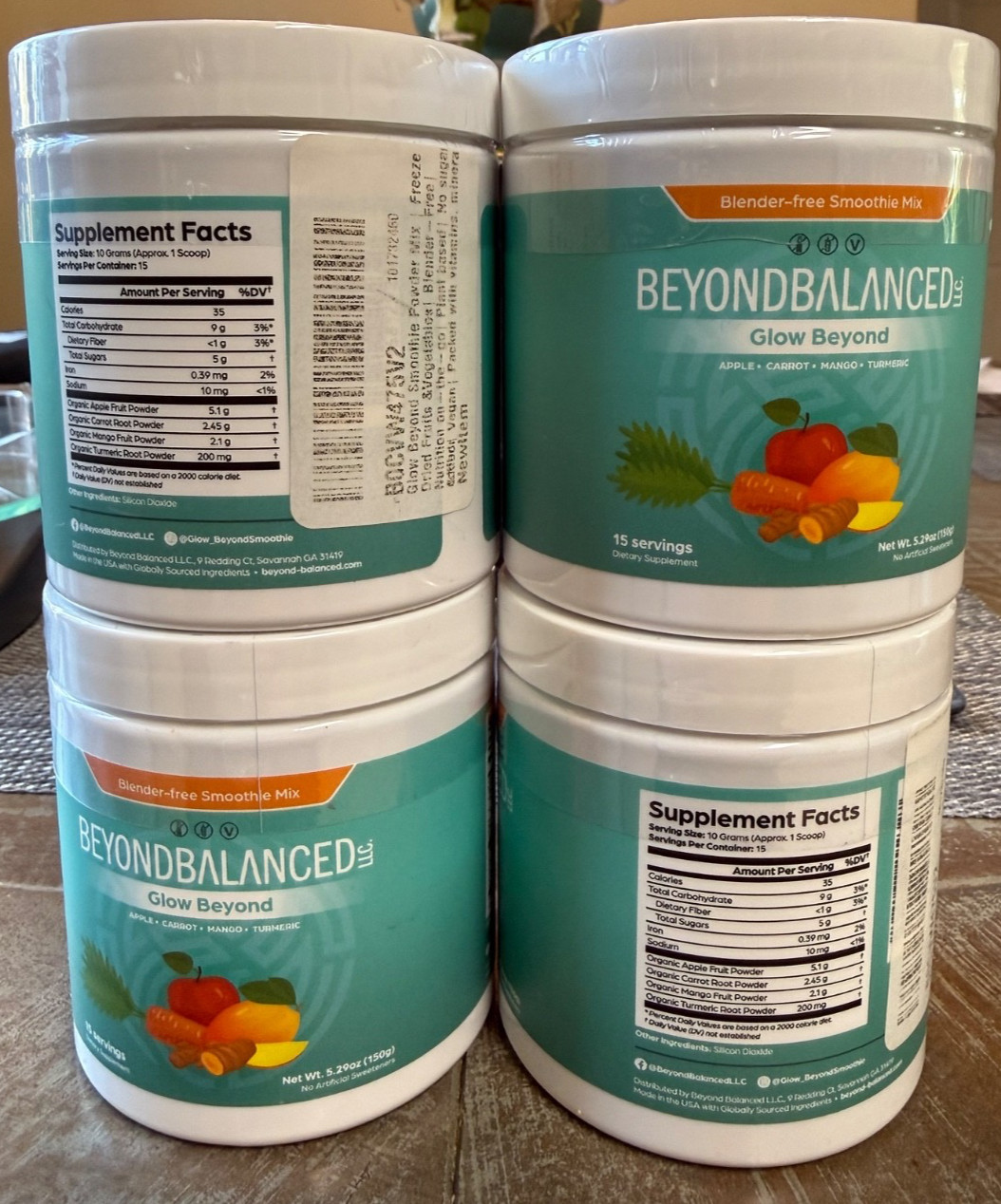 4 Sealed Beyond Balanced Glow Beyond Powder Mix Dried Fruits Vegetables 5.29oz