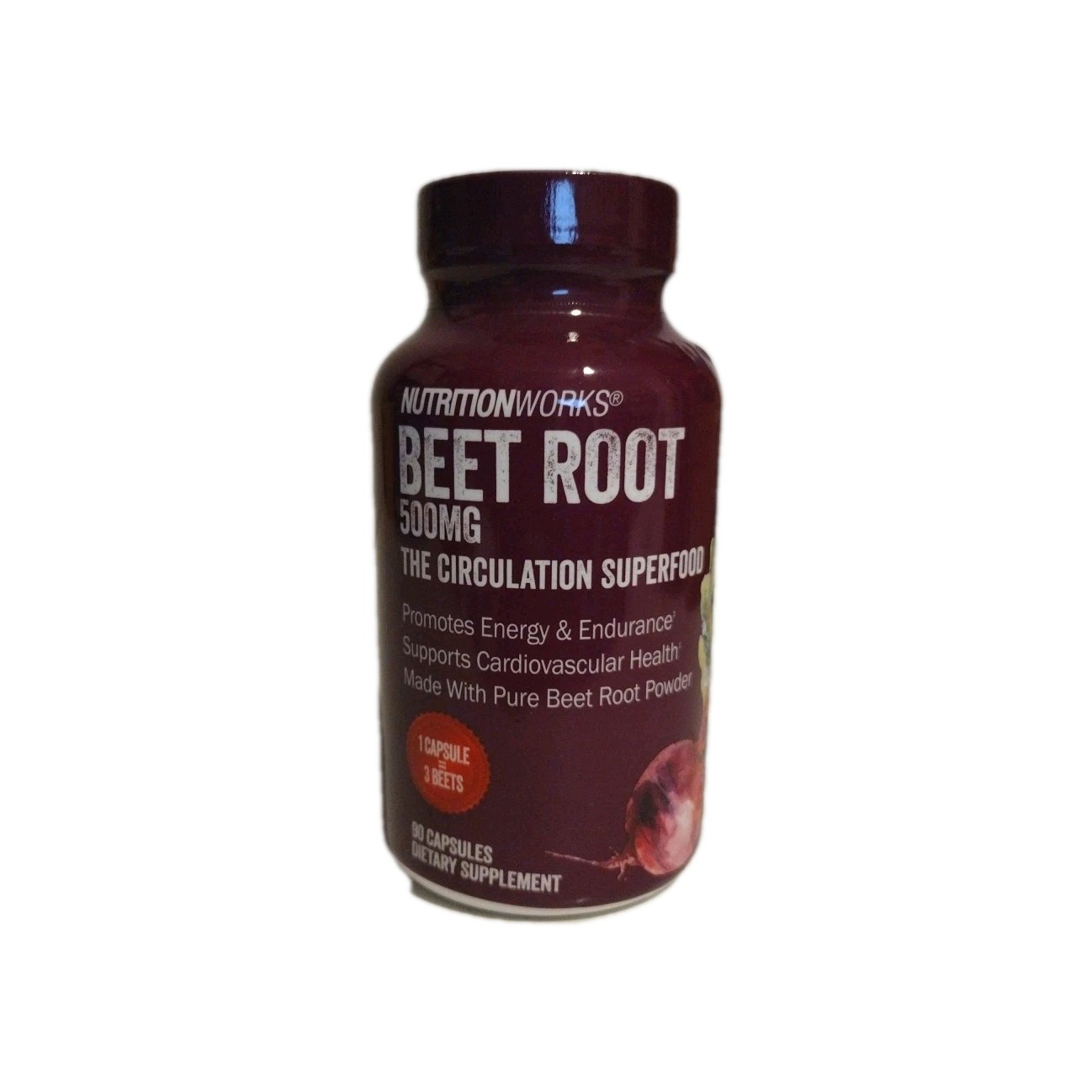 1 NutritionWorks Beet Root Circulation Superfood 90 Capsules 500mg
