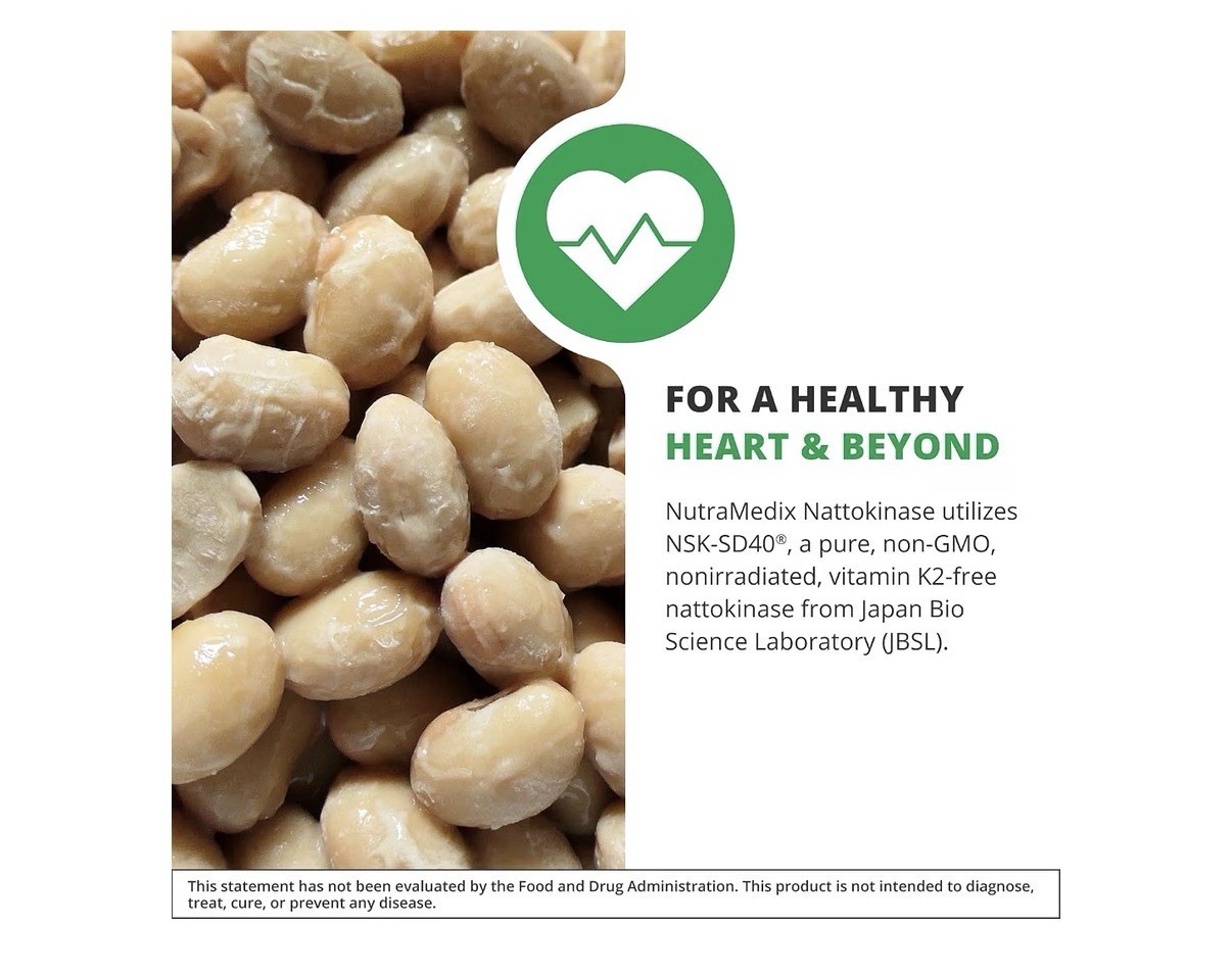 NutraMedix Nattokinase Supplement Supports Healthy Circulation Heart 60 Capsules