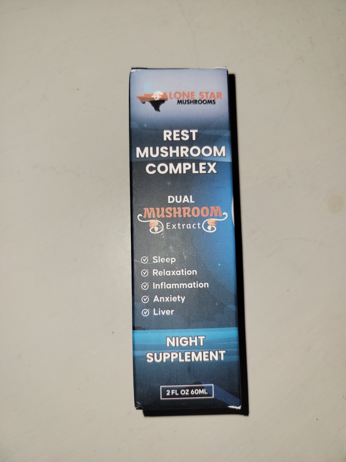 Lone Star Mushrooms Rest Mushroom Complex Dual Extract Sleep Support 2 fl oz