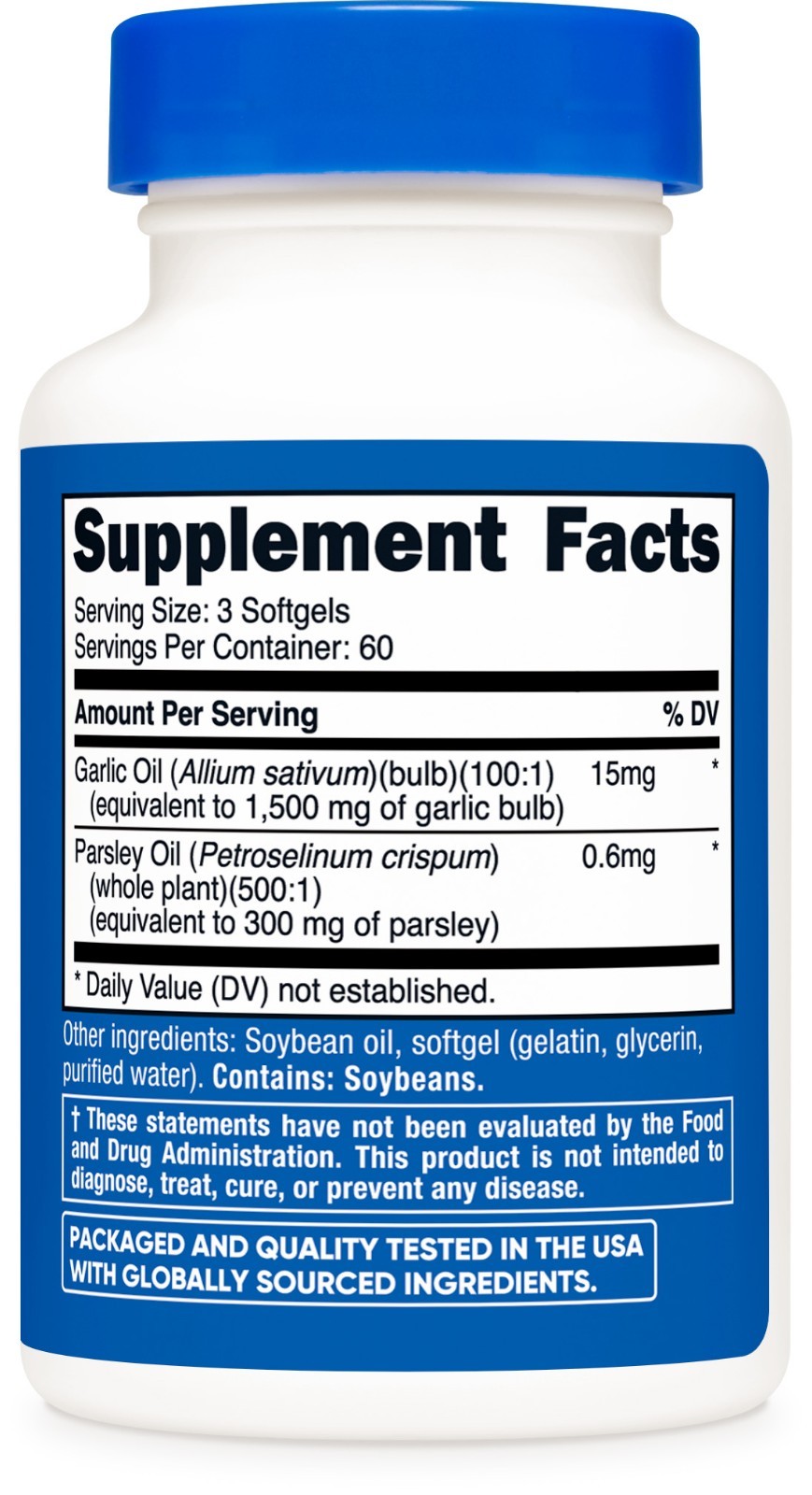 Nutricost Garlic & Parsley Oil (15mg) 180 Softgels – Odorless Garlic & Parsley