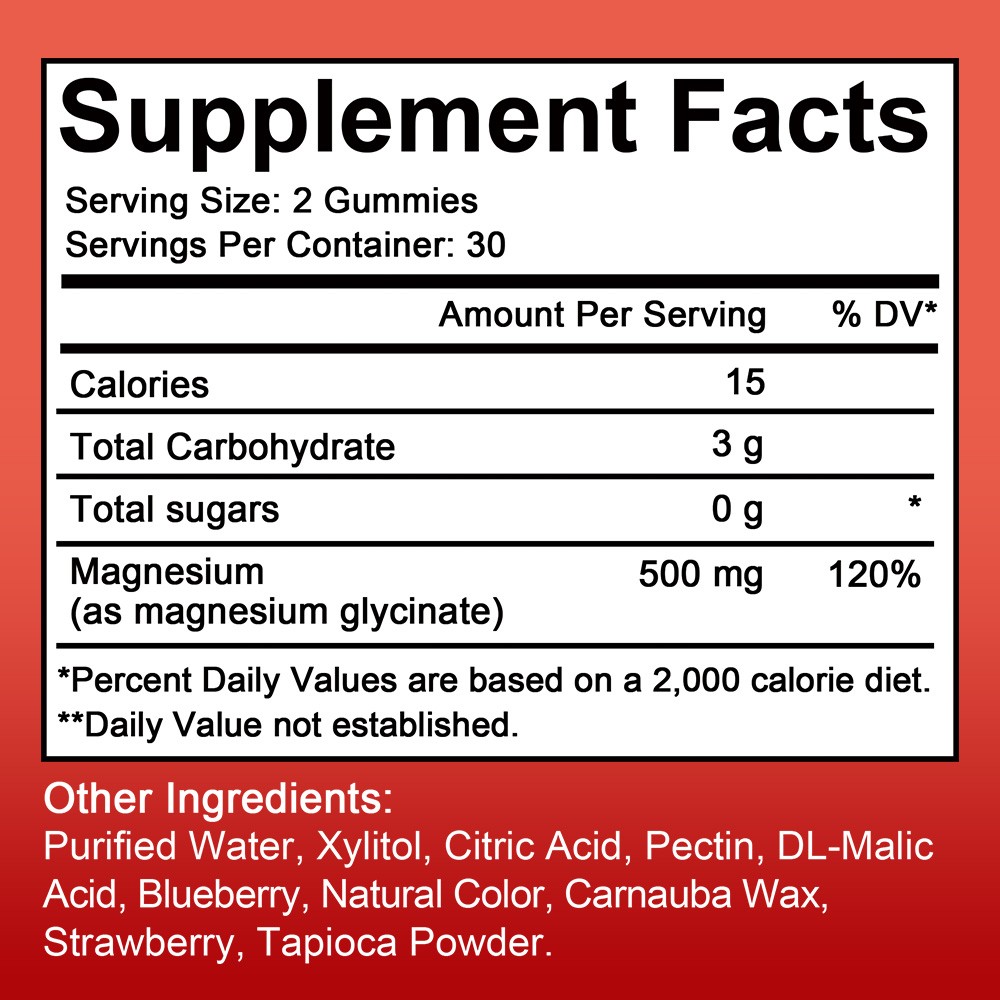 Magnesium glycine: Strengthens bones, relieves stress, and improves sleep.
