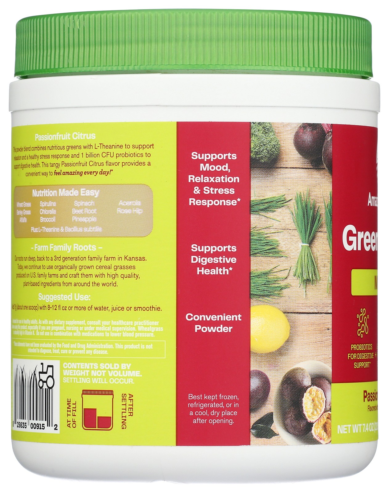 Amazing Grass Mood Greens Blend Passionfruit Citrus Dietary Supplement 1 Pack