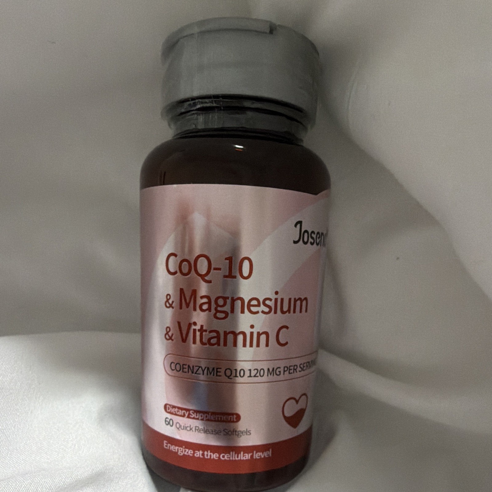 Josend CoQ10 Magnesium Vitamin C Zinc 120mg 60 Softgels Non-GMO Gluten-Free