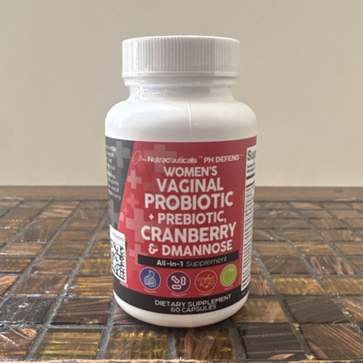 Clean Nutra Women’s Vaginal Probiotic Prebiotic Cranberry D-Mannose 60 Capsules