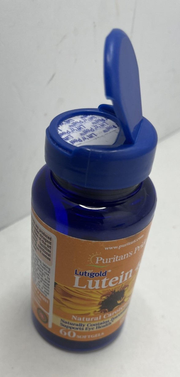 Puritan’s Pride Lutigold Lutein 40mg 60 Softgels Eye Health Zeaxanthin Exp 09/26